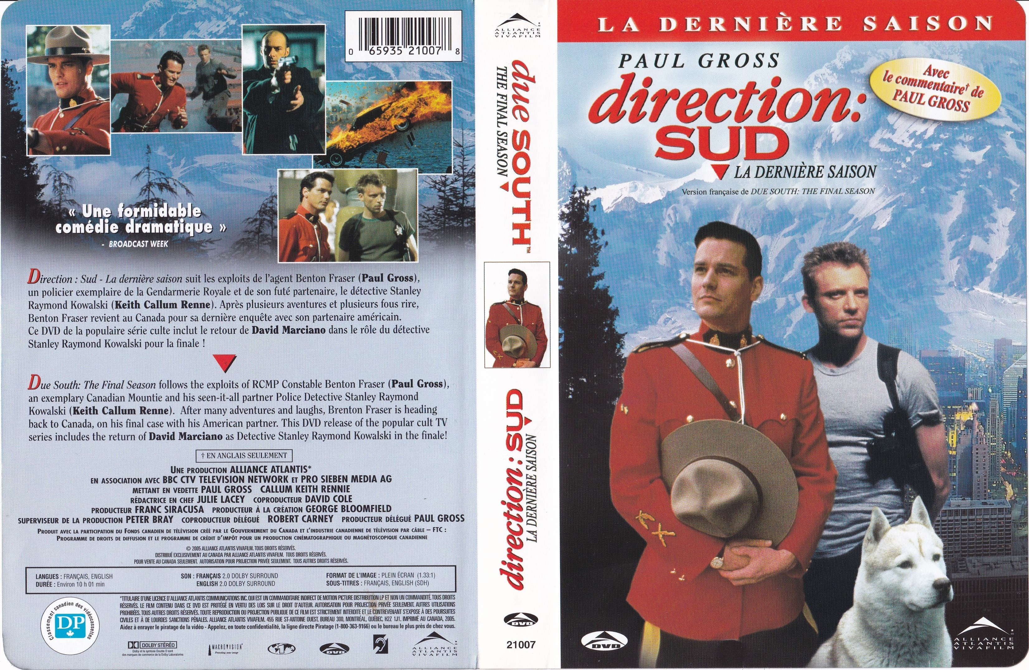 Jaquette DVD Due South - Direction Sud - Un Tandem de Choc Saison 4 (Canadienne)