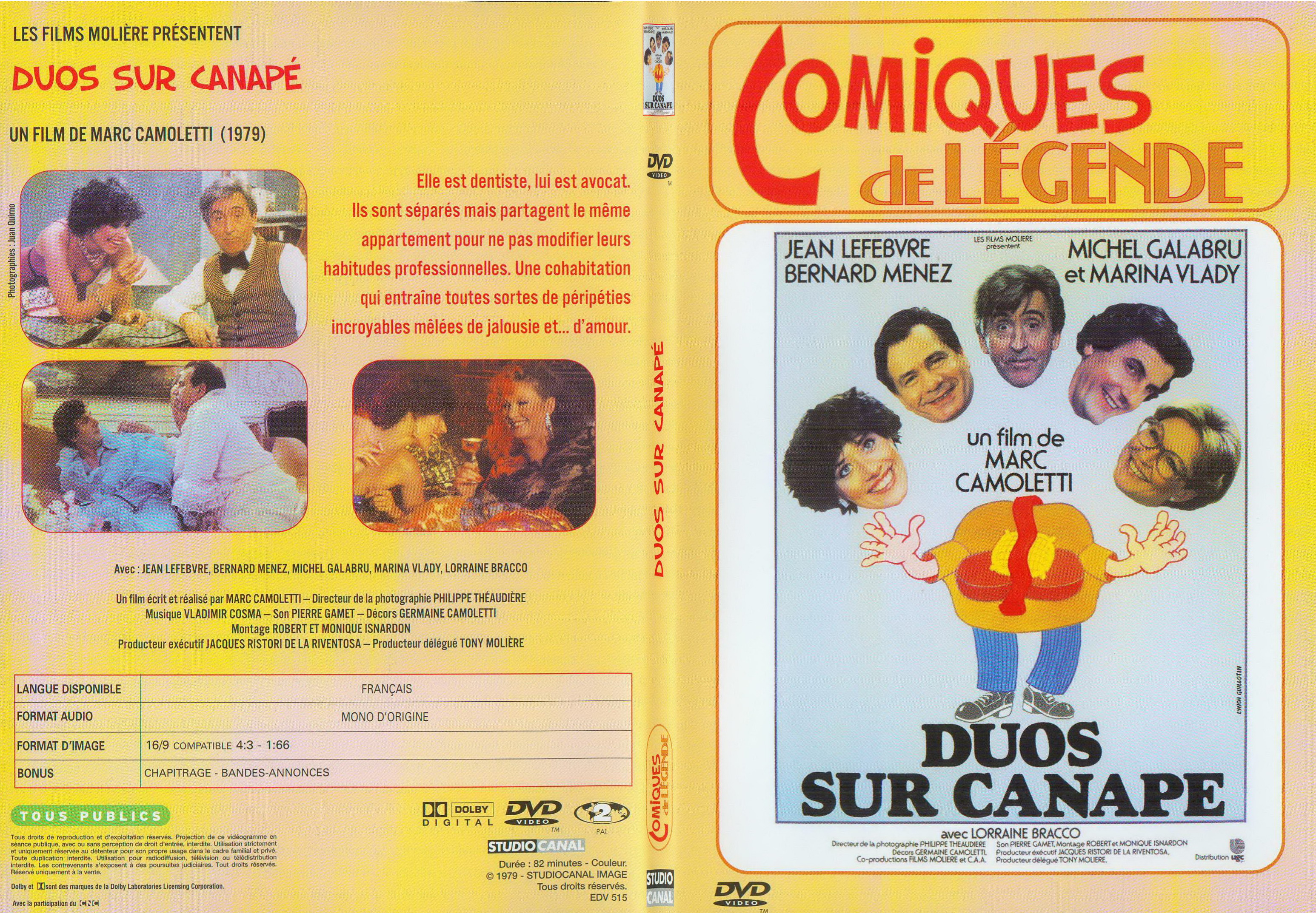 Jaquette DVD Duos sur canape - SLIM