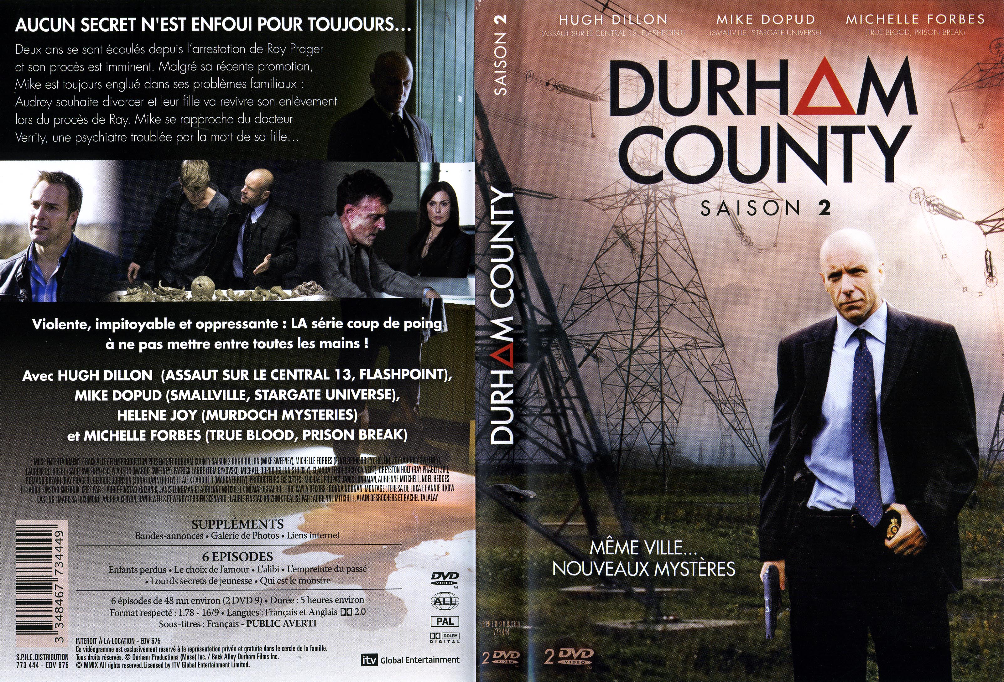 Jaquette DVD Durham county Saison 2