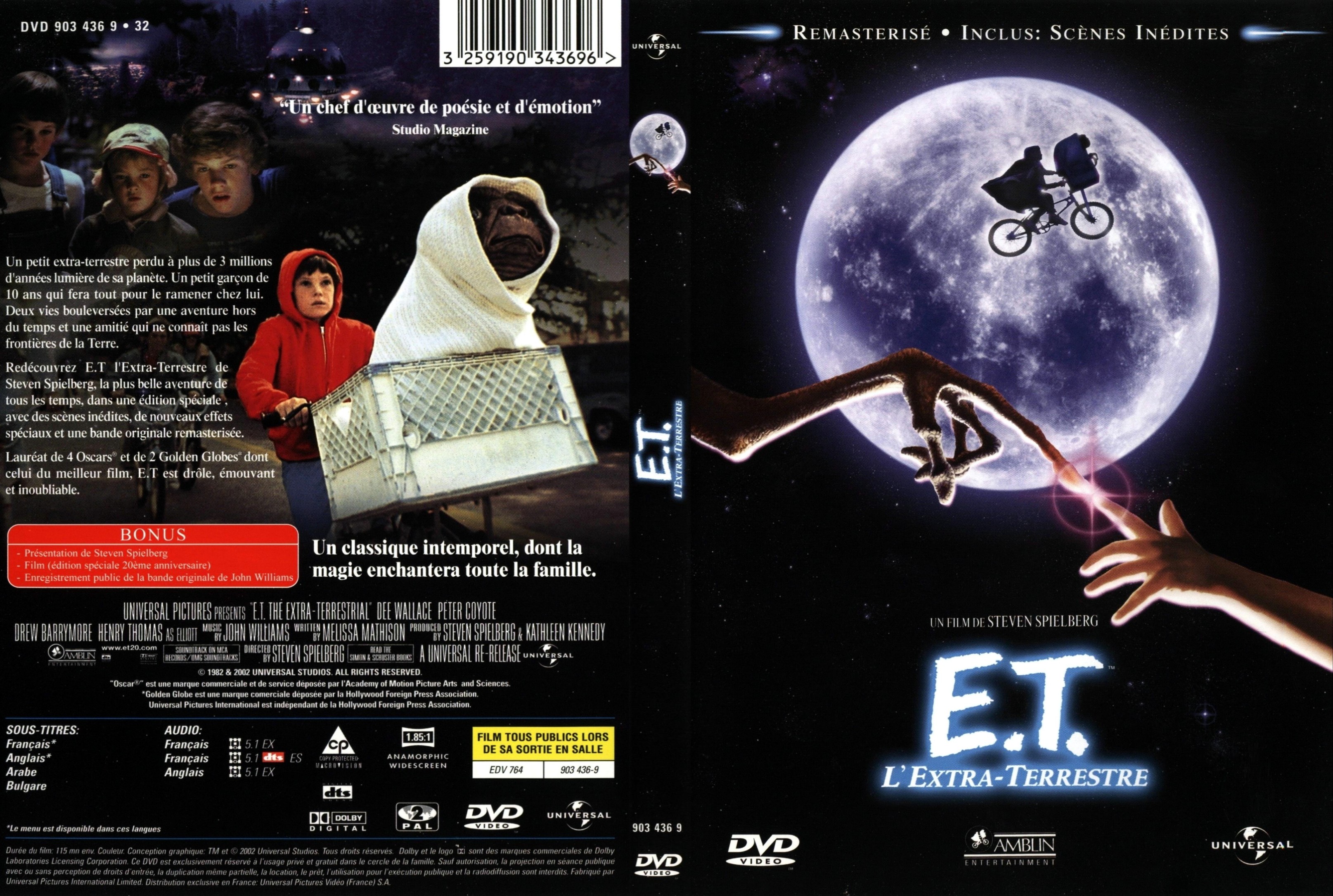 Jaquette DVD E.T. L