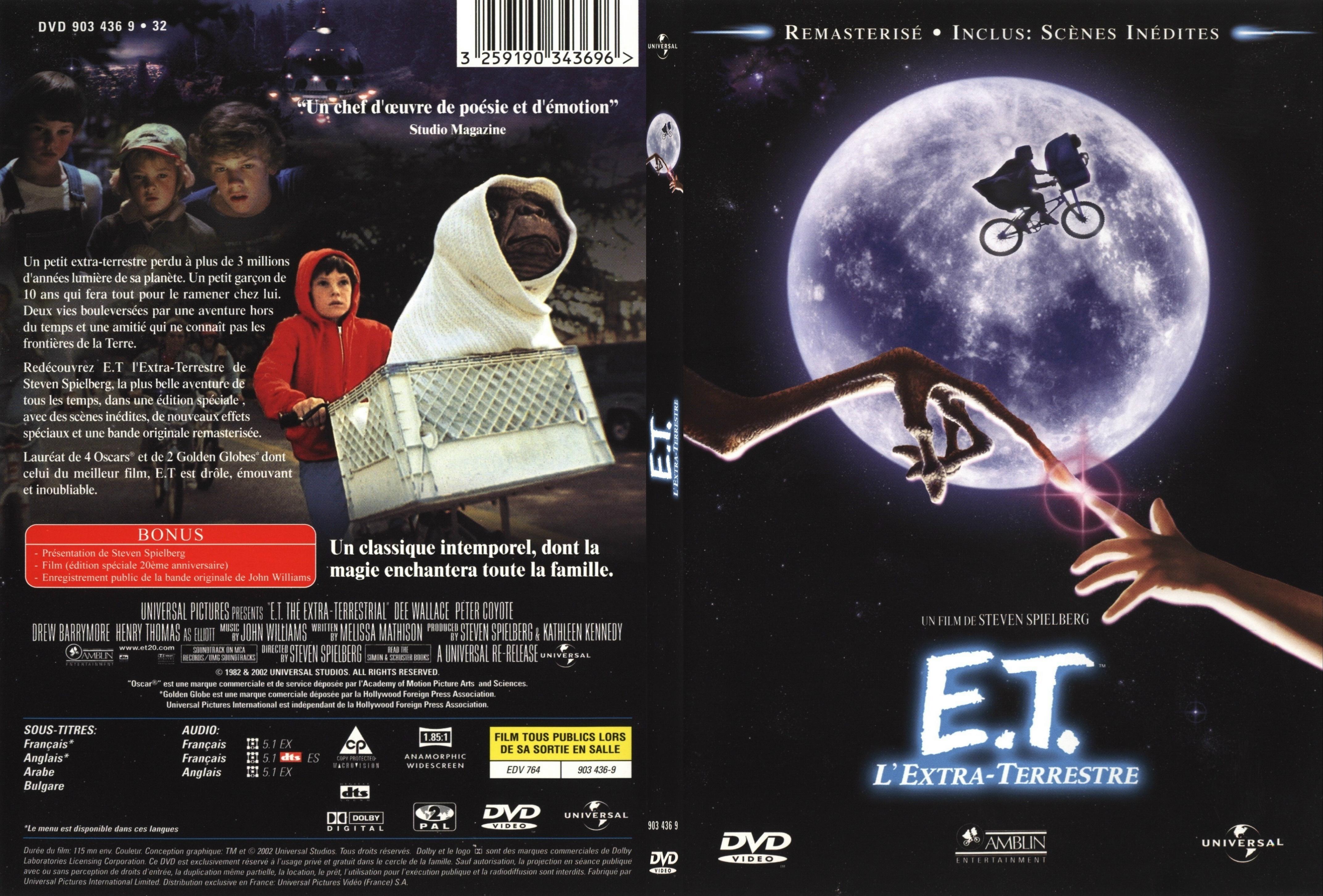 Jaquette DVD E.T. l