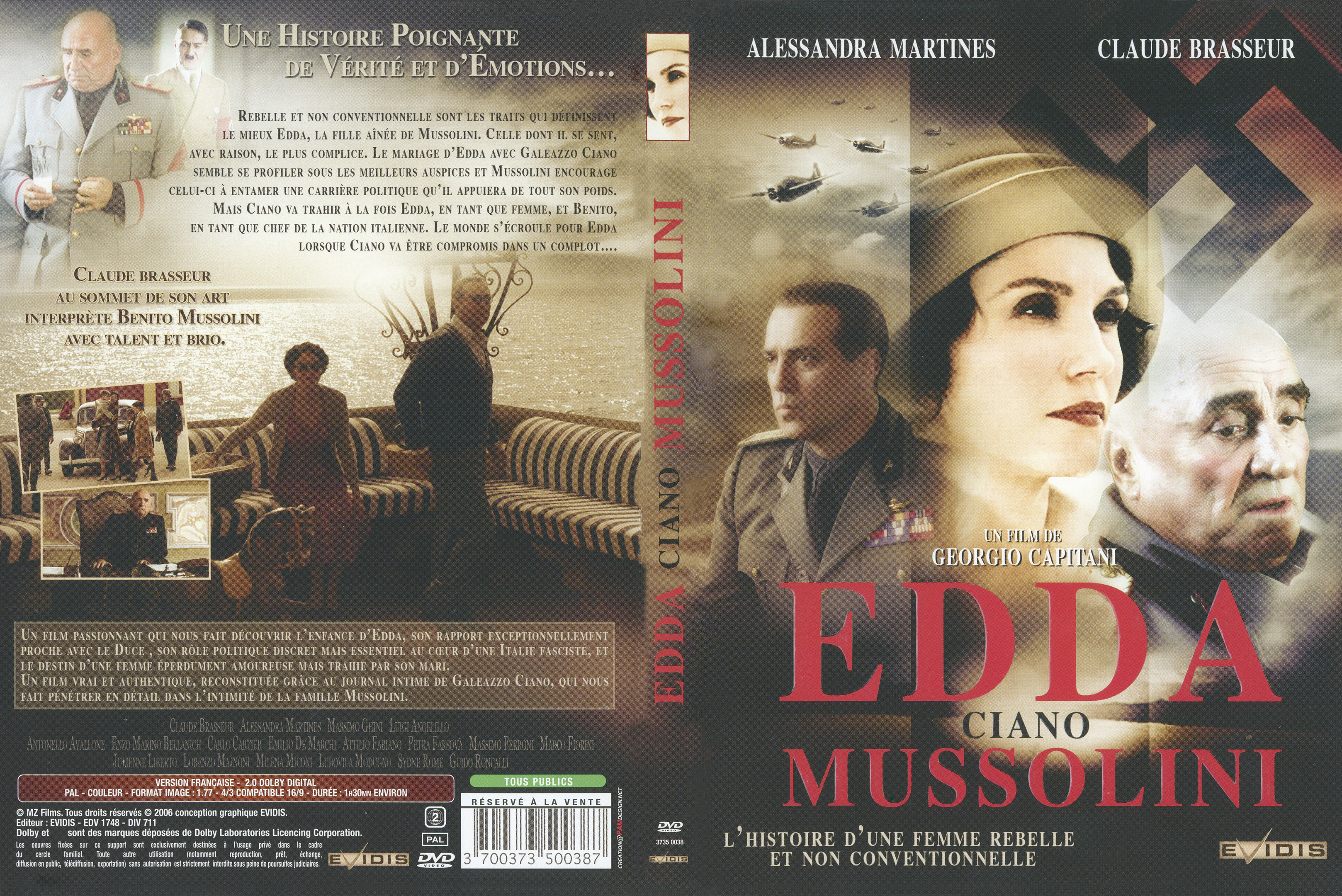 Jaquette DVD EDDA ciano mussolini