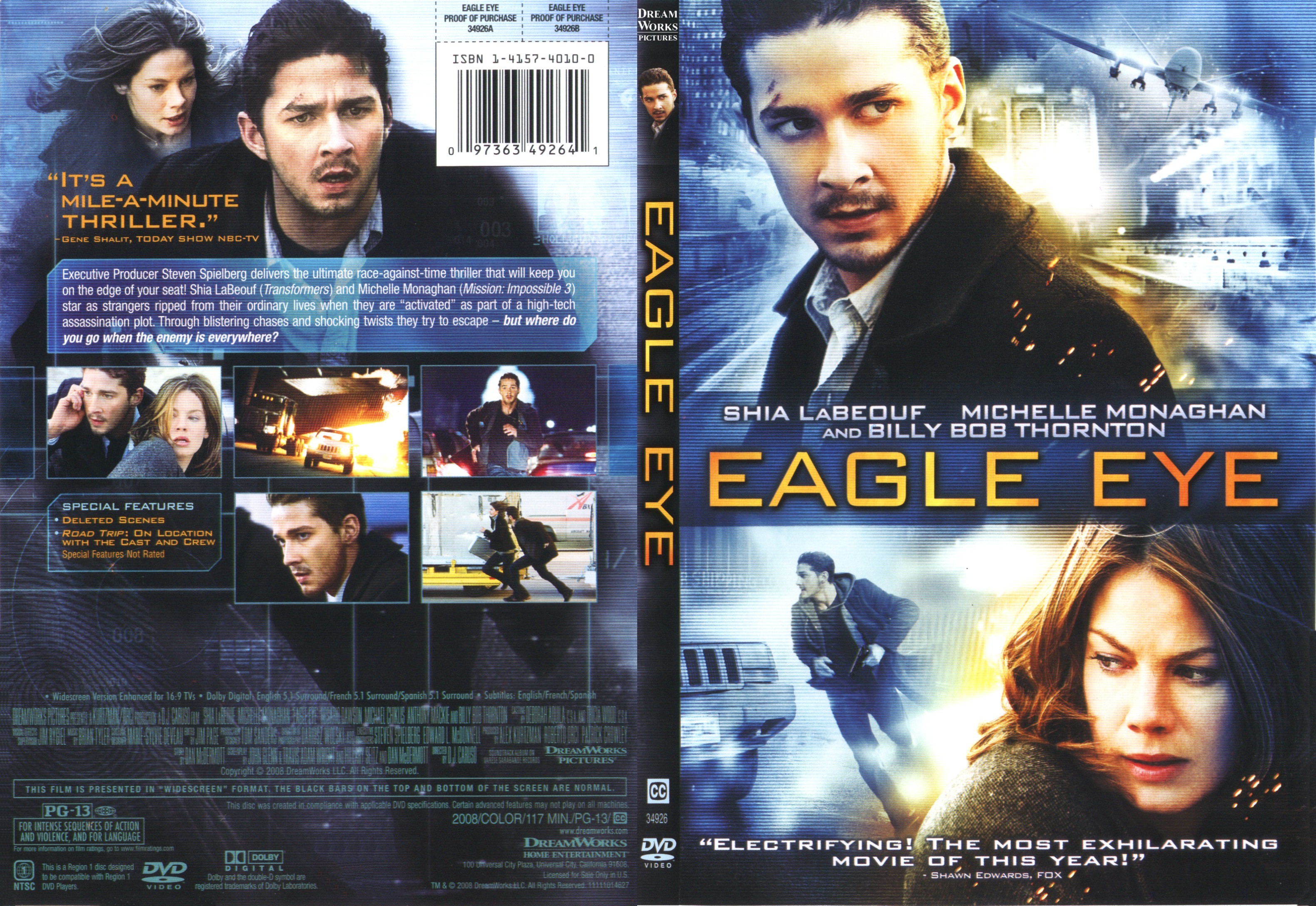 Jaquette DVD Eagle eye - L