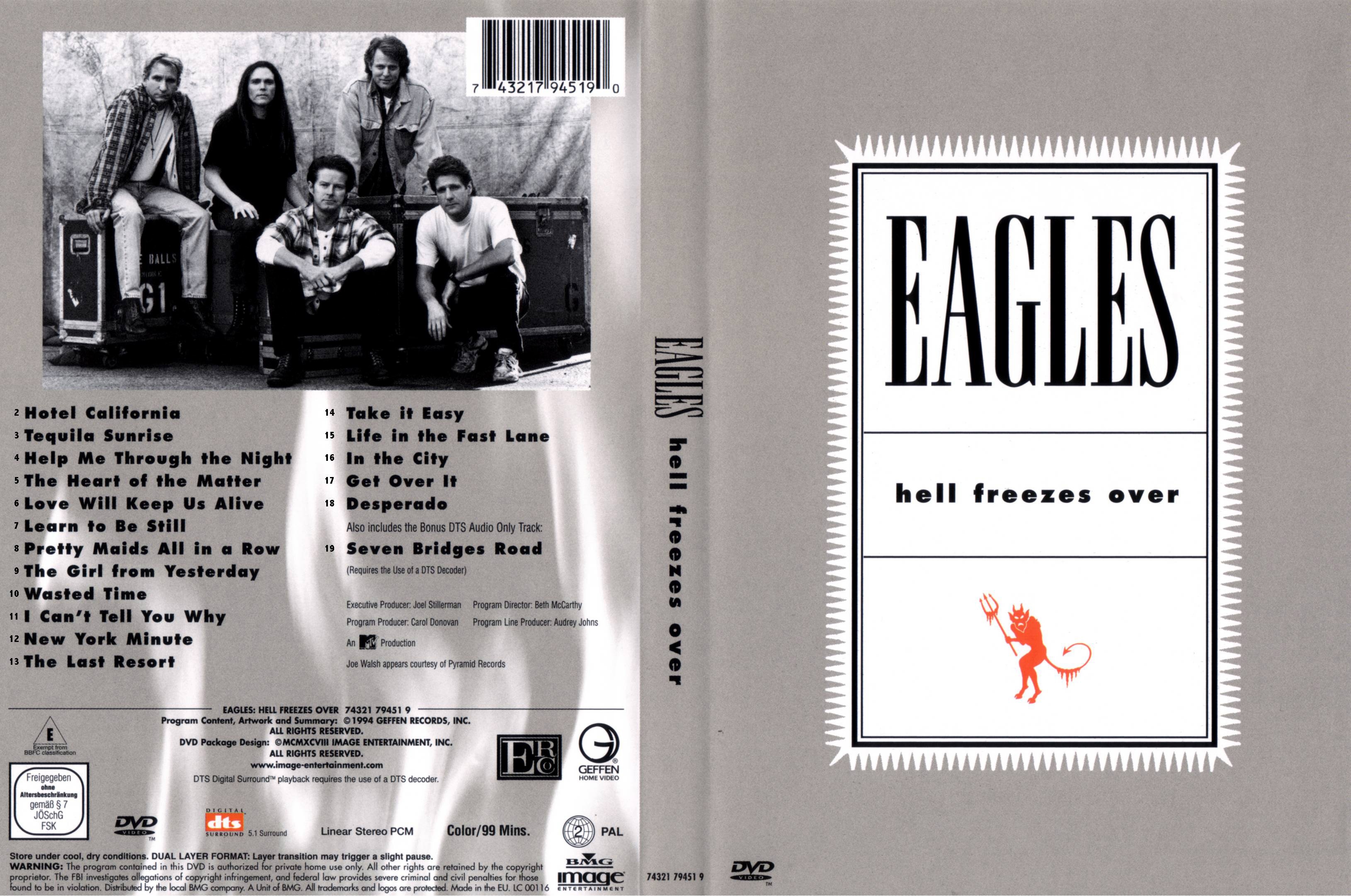 Jaquette DVD Eagles hell freezes over