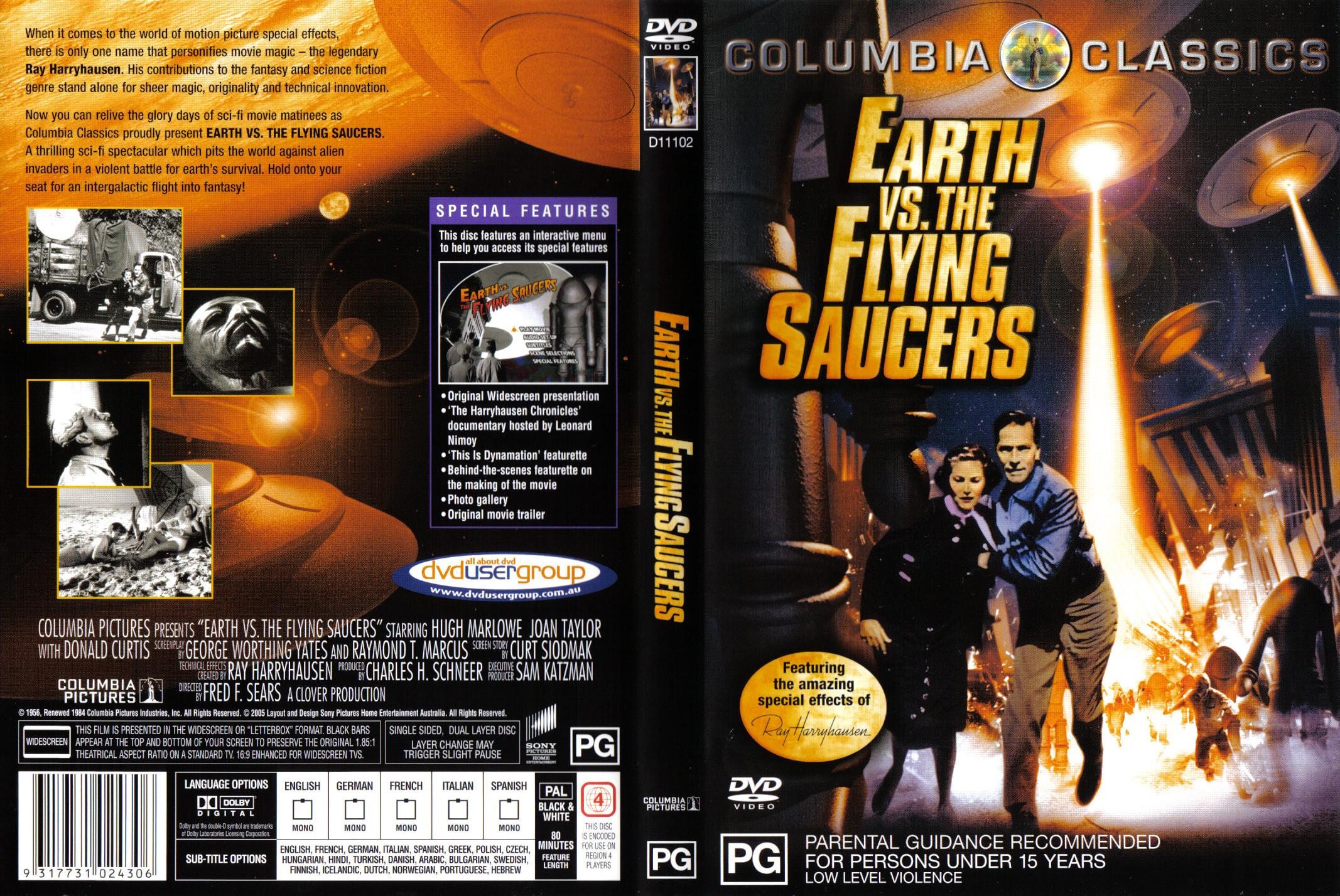 Jaquette DVD Earth Vs the flying saucers Zone 1