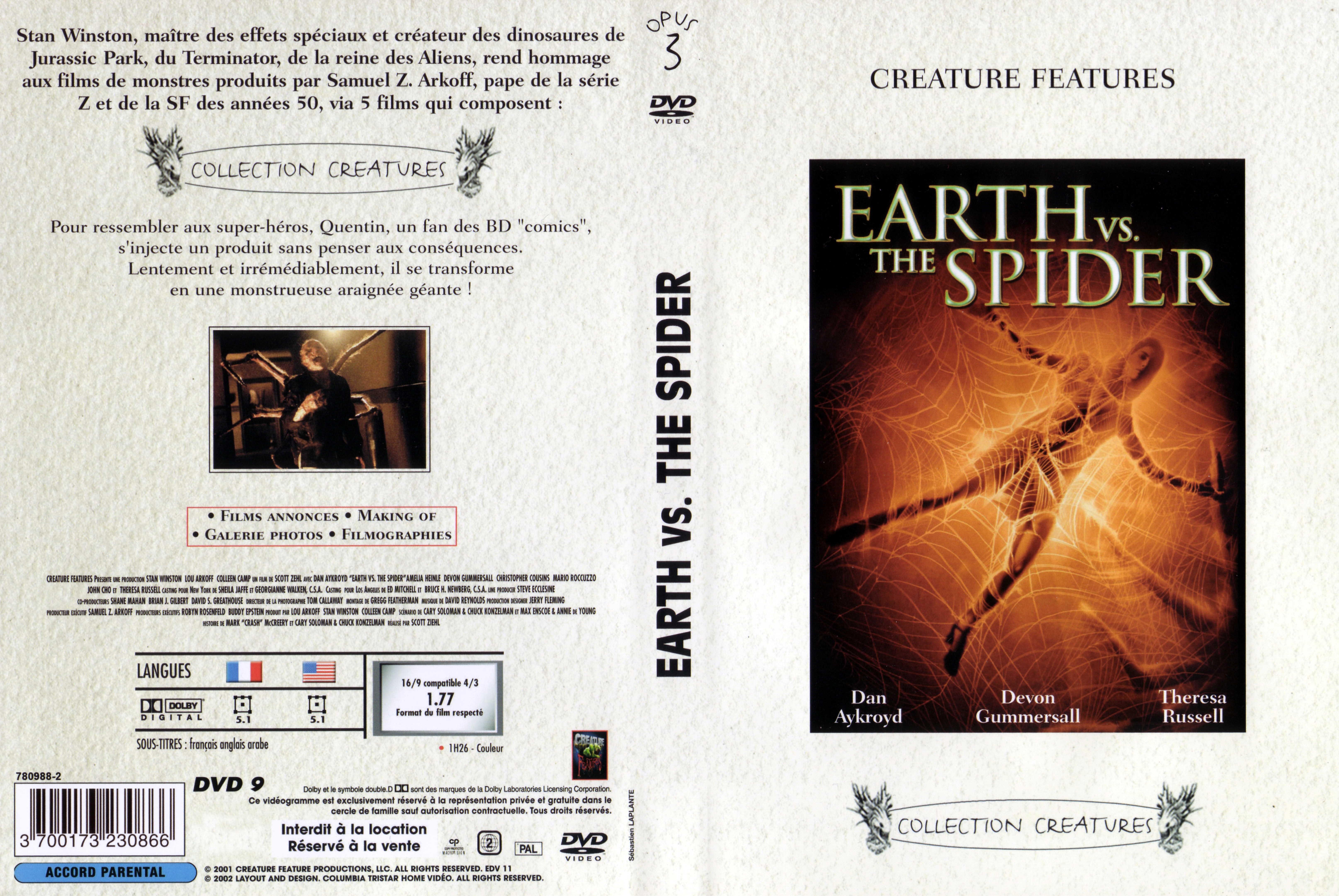 Jaquette DVD Earth vs The Spider