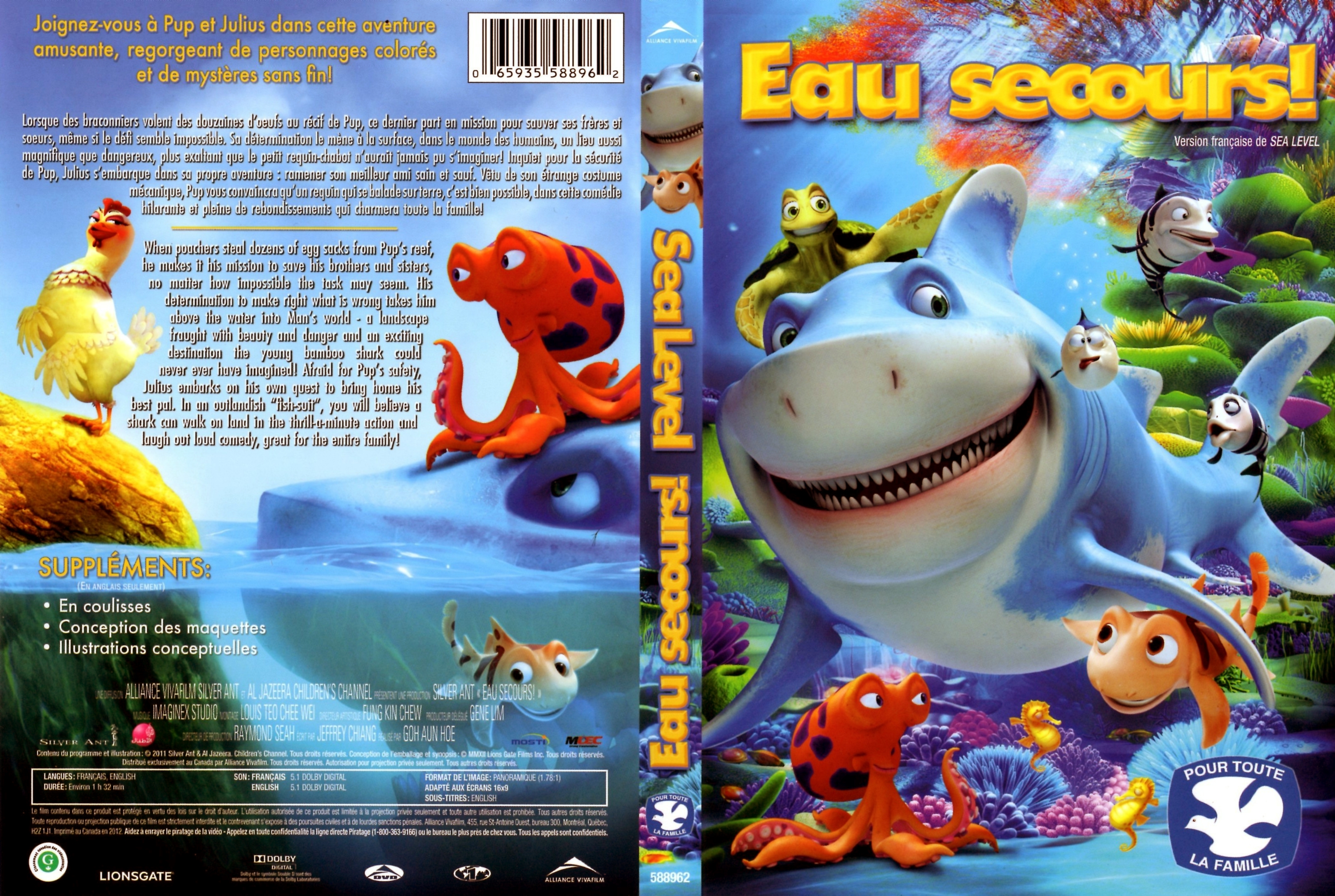 Jaquette DVD Eau Secours (Canadienne)