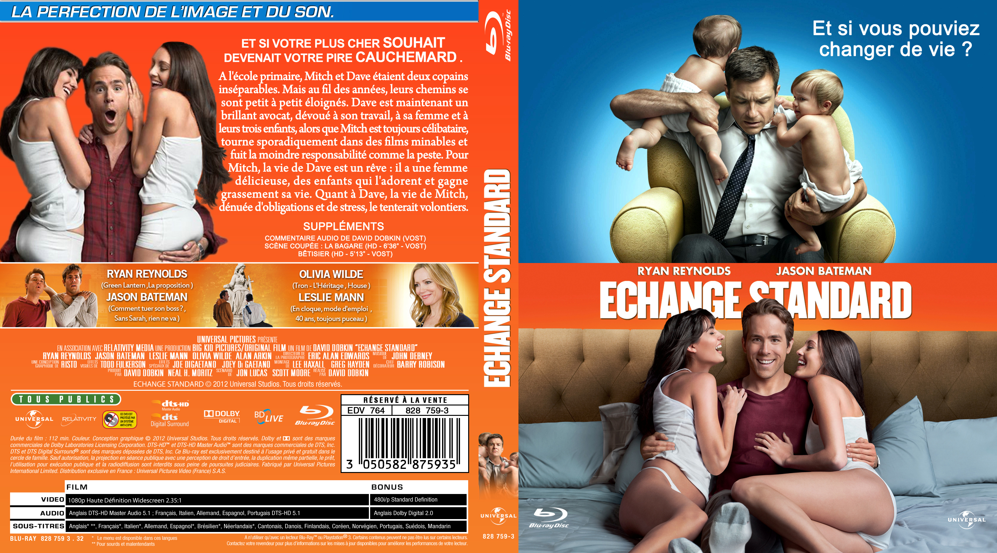 Jaquette DVD Echange standard custom (BLU-RAY)