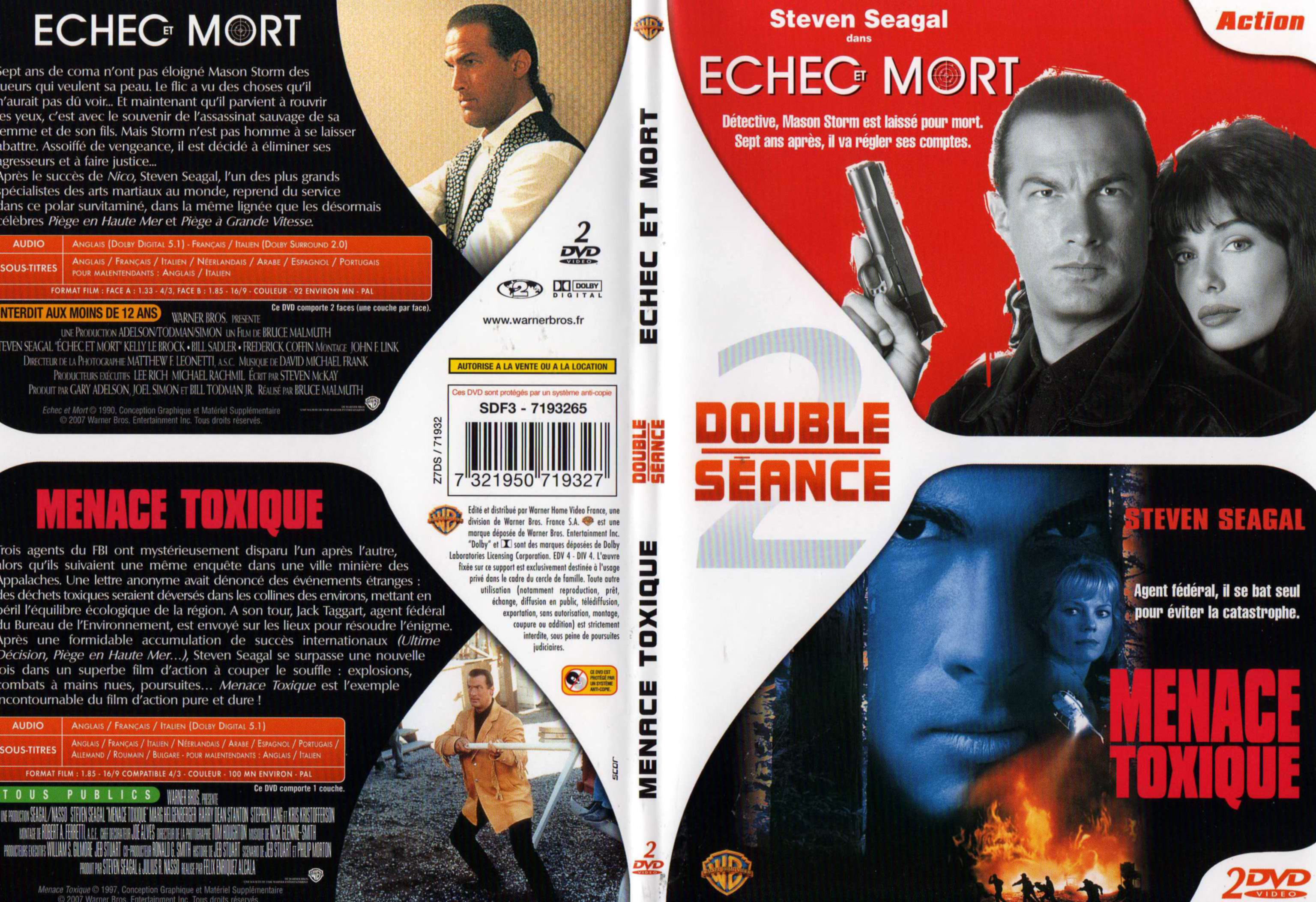 Jaquette DVD Echec et mort + Menace toxique