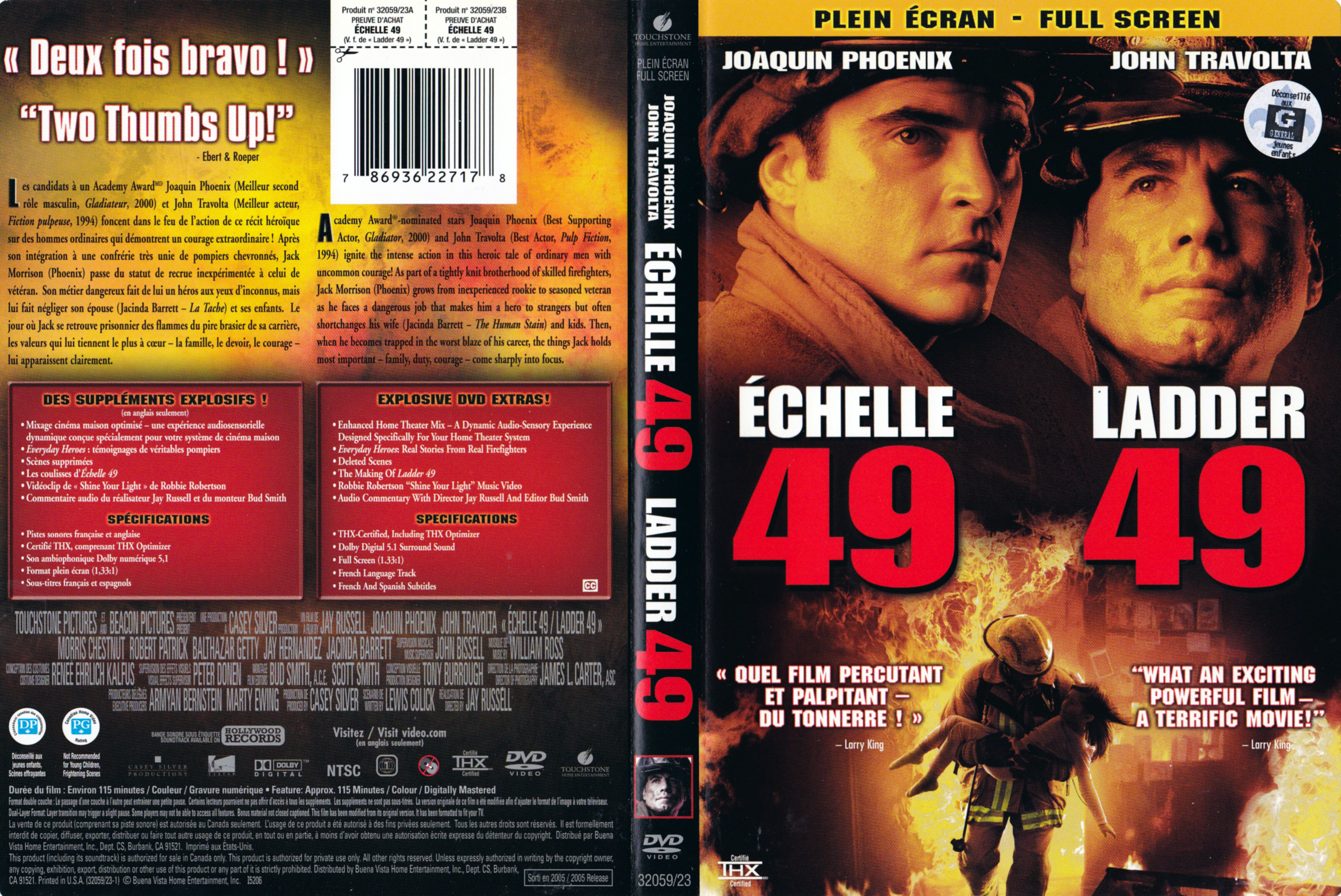Jaquette DVD Echelle 49 - Ladder 49 (Canadienne)