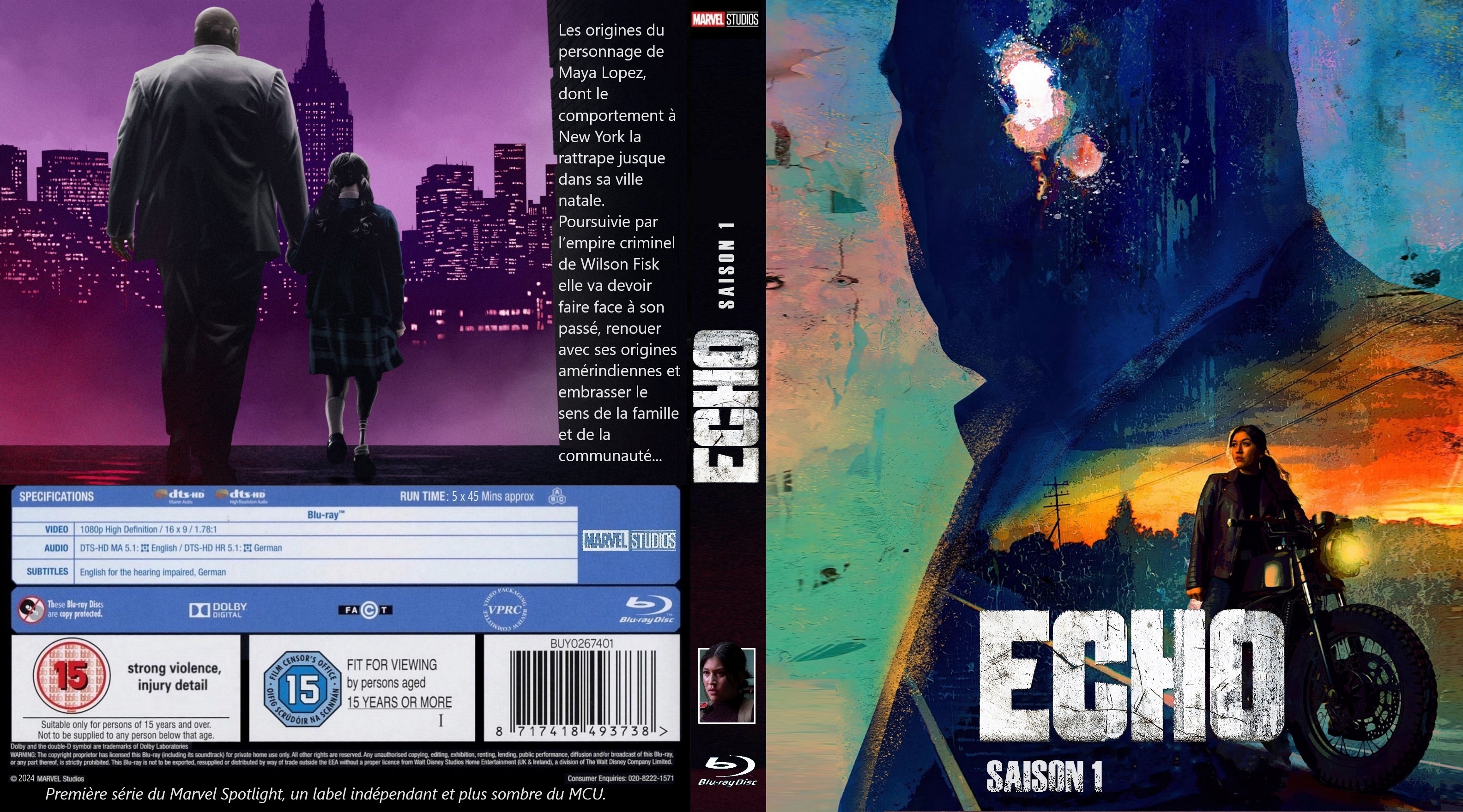 Jaquette DVD Echo saison 1 custom (BLU-RAY) v3