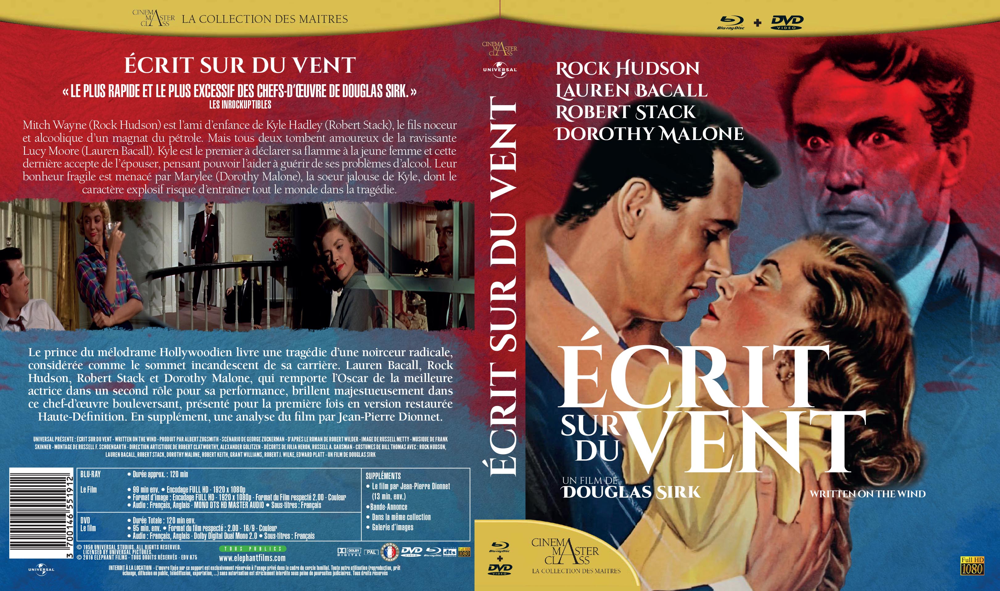 Jaquette DVD Ecrit sur du vent (BLU-RAY)