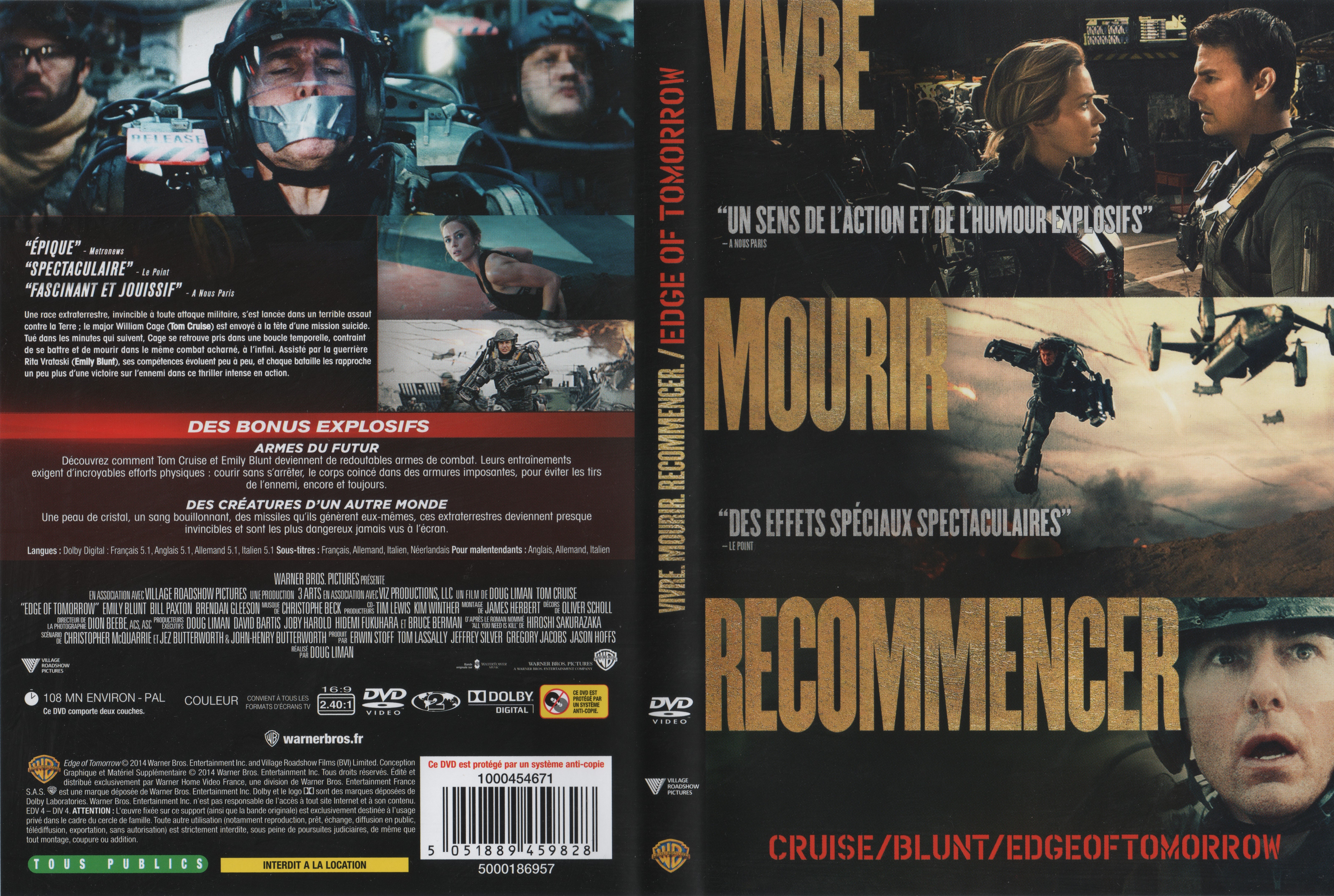 Jaquette DVD Edge Of Tomorrow