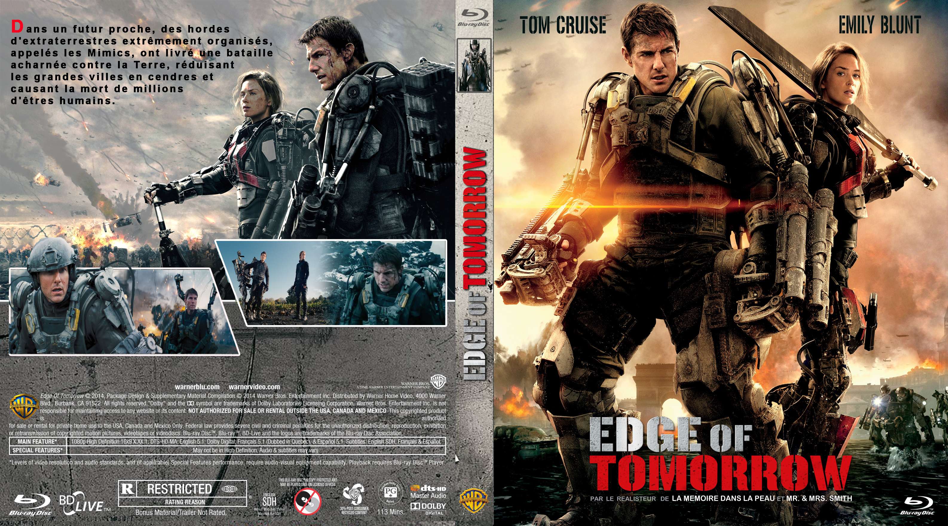 Jaquette DVD Edge Of Tomorrow custom (BLU-RAY)