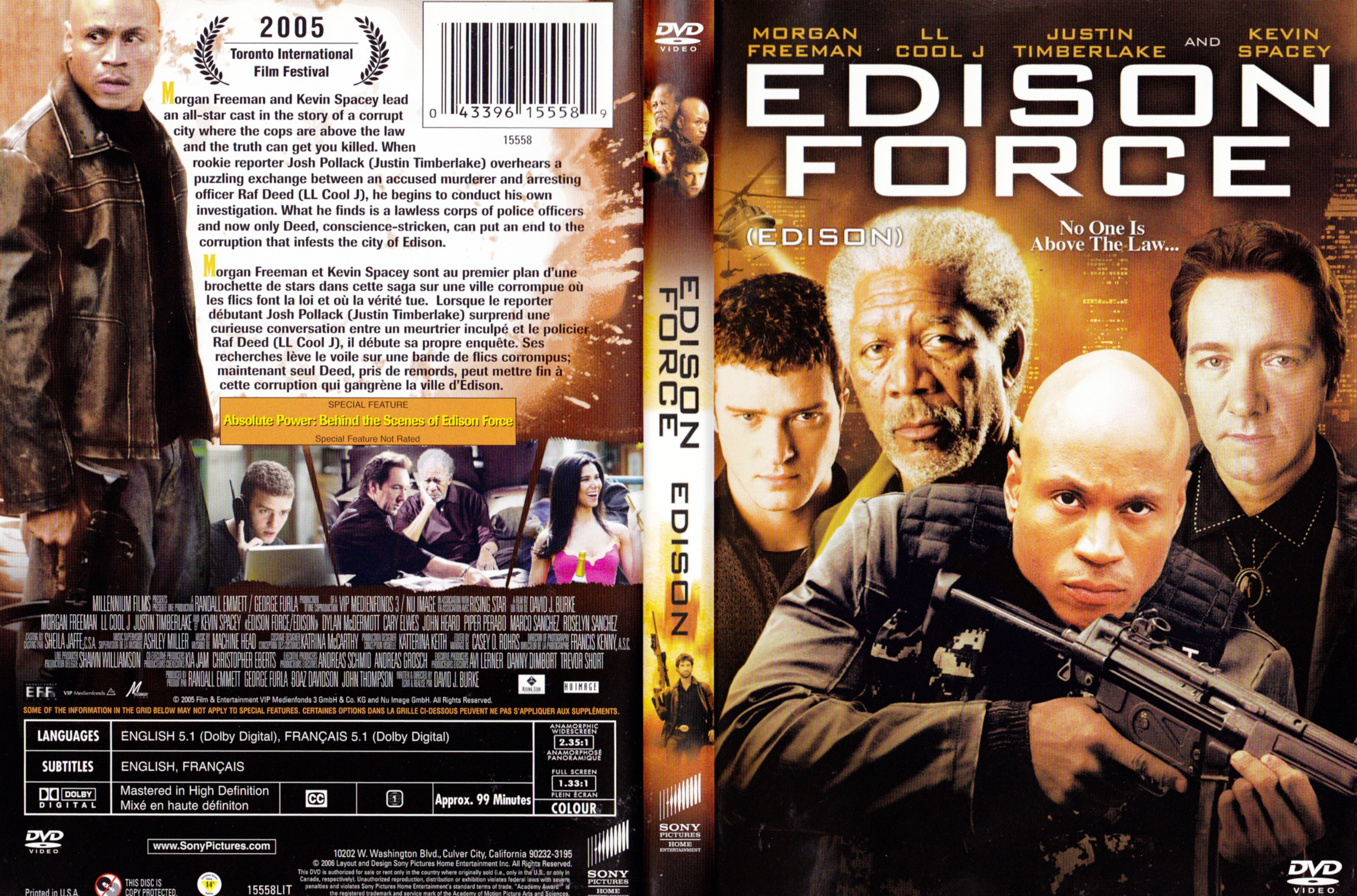 Jaquette DVD Edison - Edison force (Canadienne)