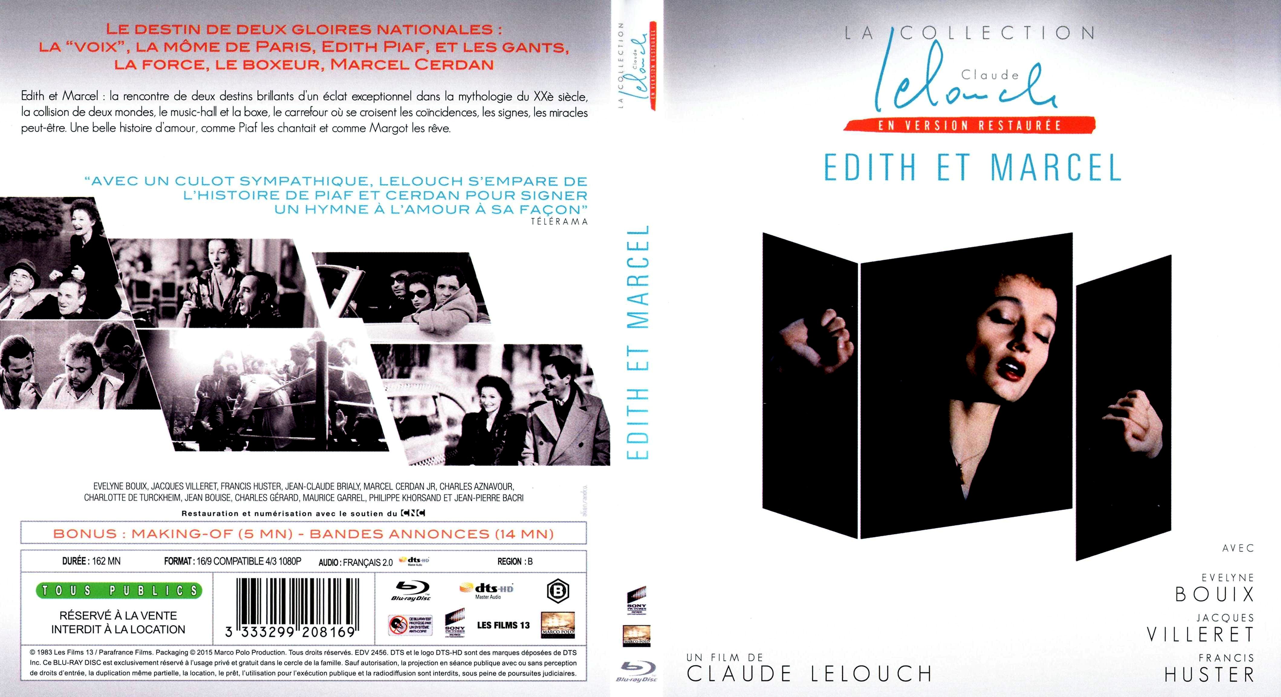 Jaquette DVD Edith et Marcel (BLU-RAY)