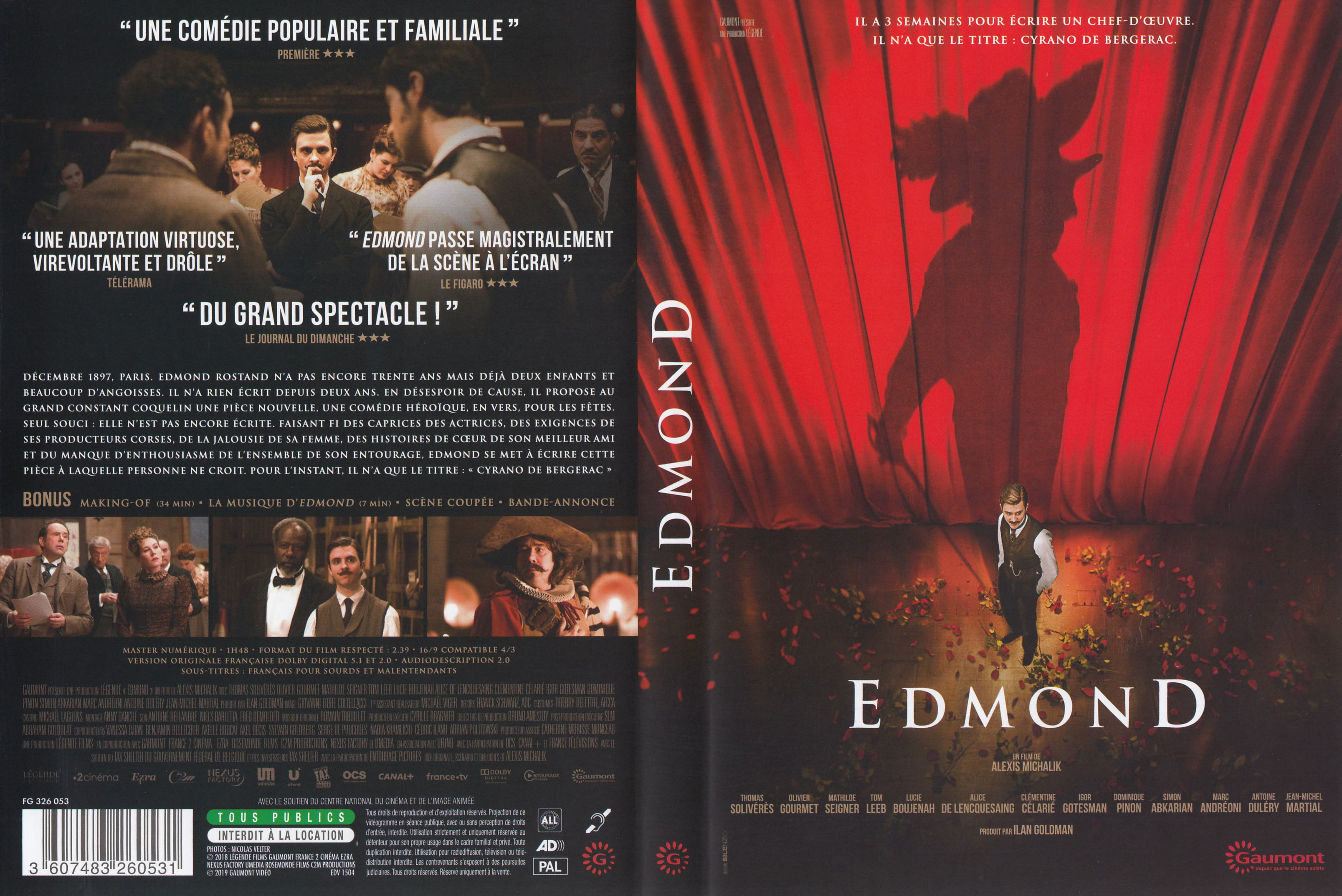 Jaquette DVD Edmond (2018)