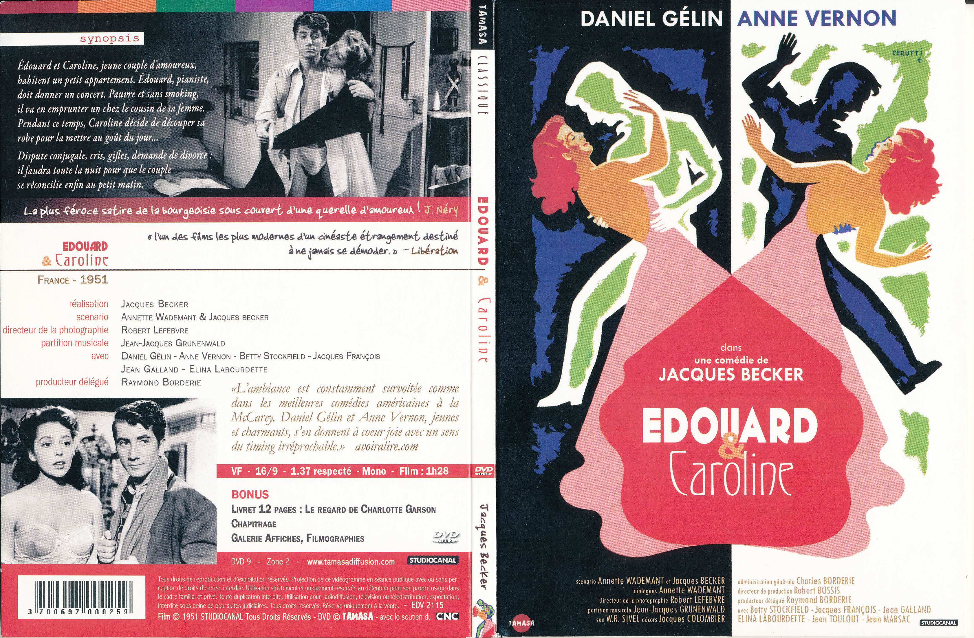 Jaquette DVD Edouard et Caroline