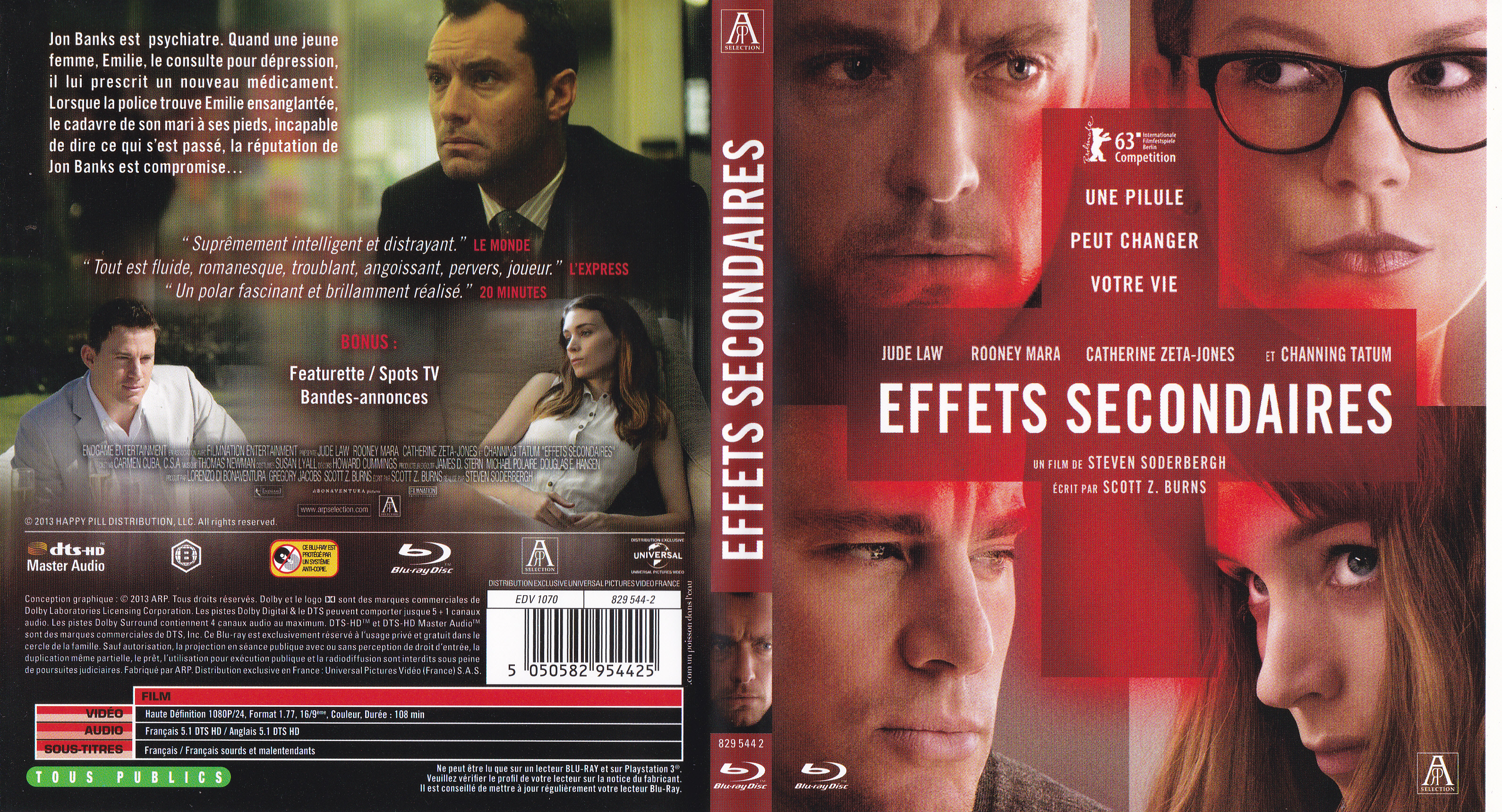 Jaquette DVD Effets secondaires (BLU-RAY)