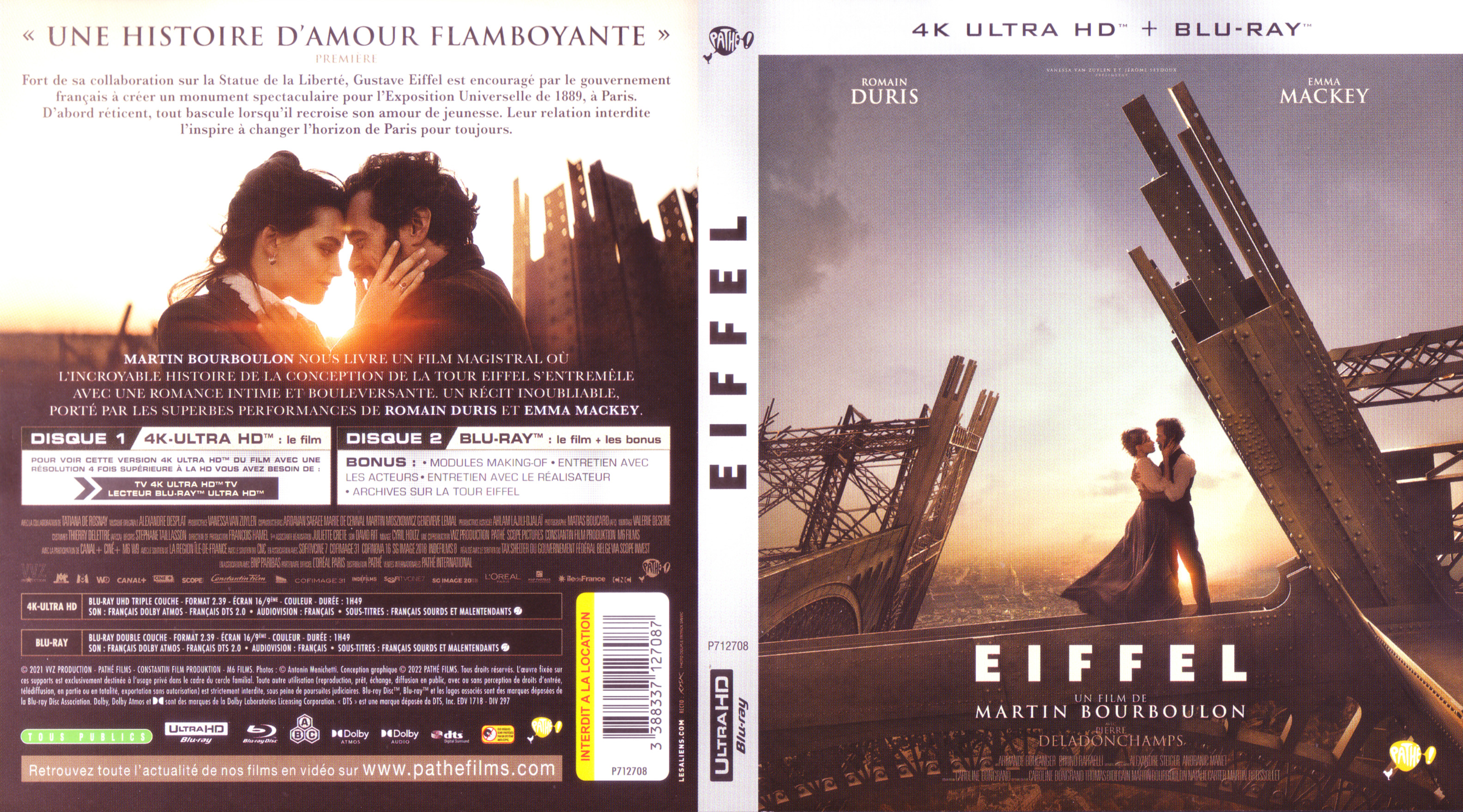 Jaquette DVD Eiffel 4K (BLU-RAY)