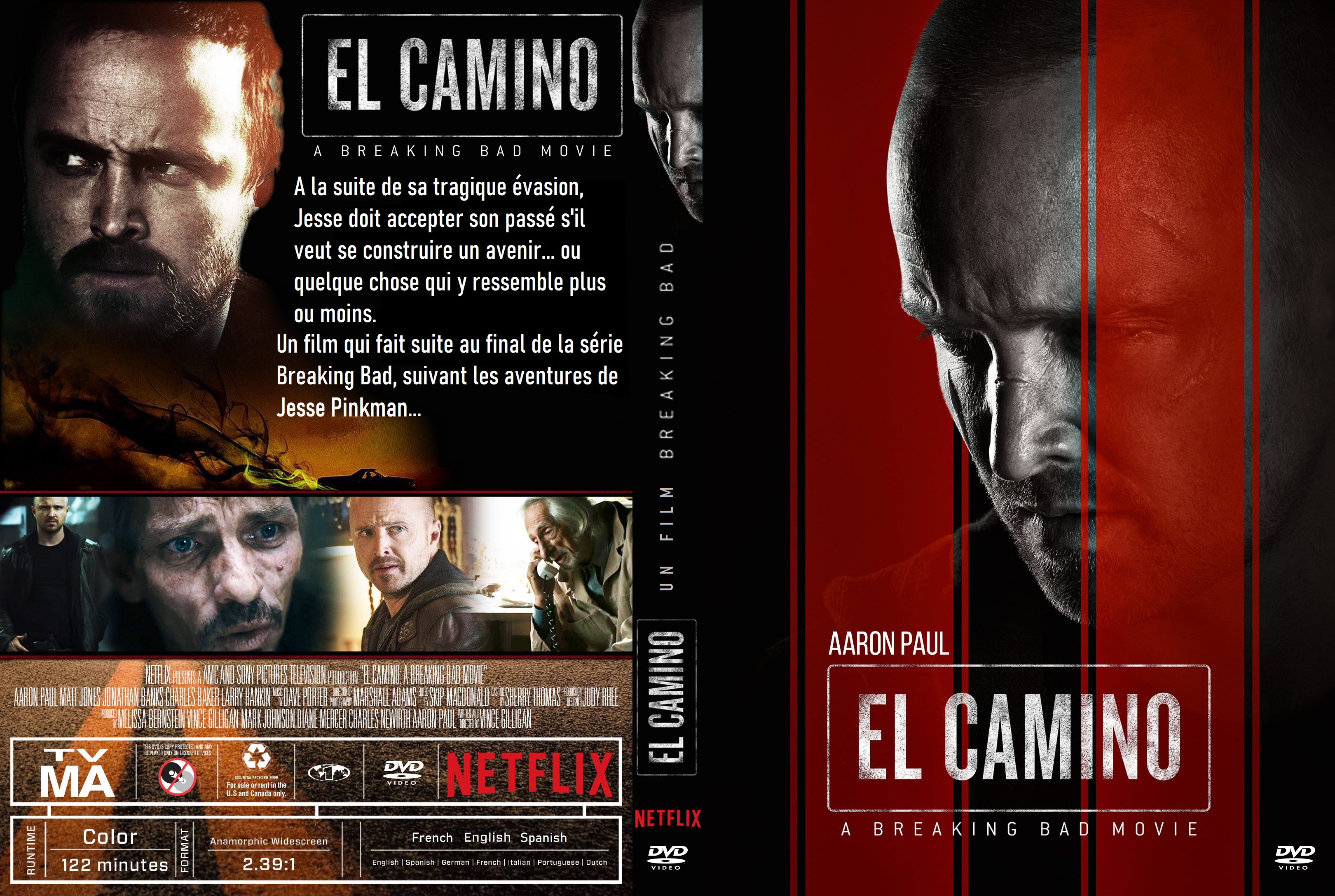 Jaquette DVD El Camino Un Film Breaking Bad custom