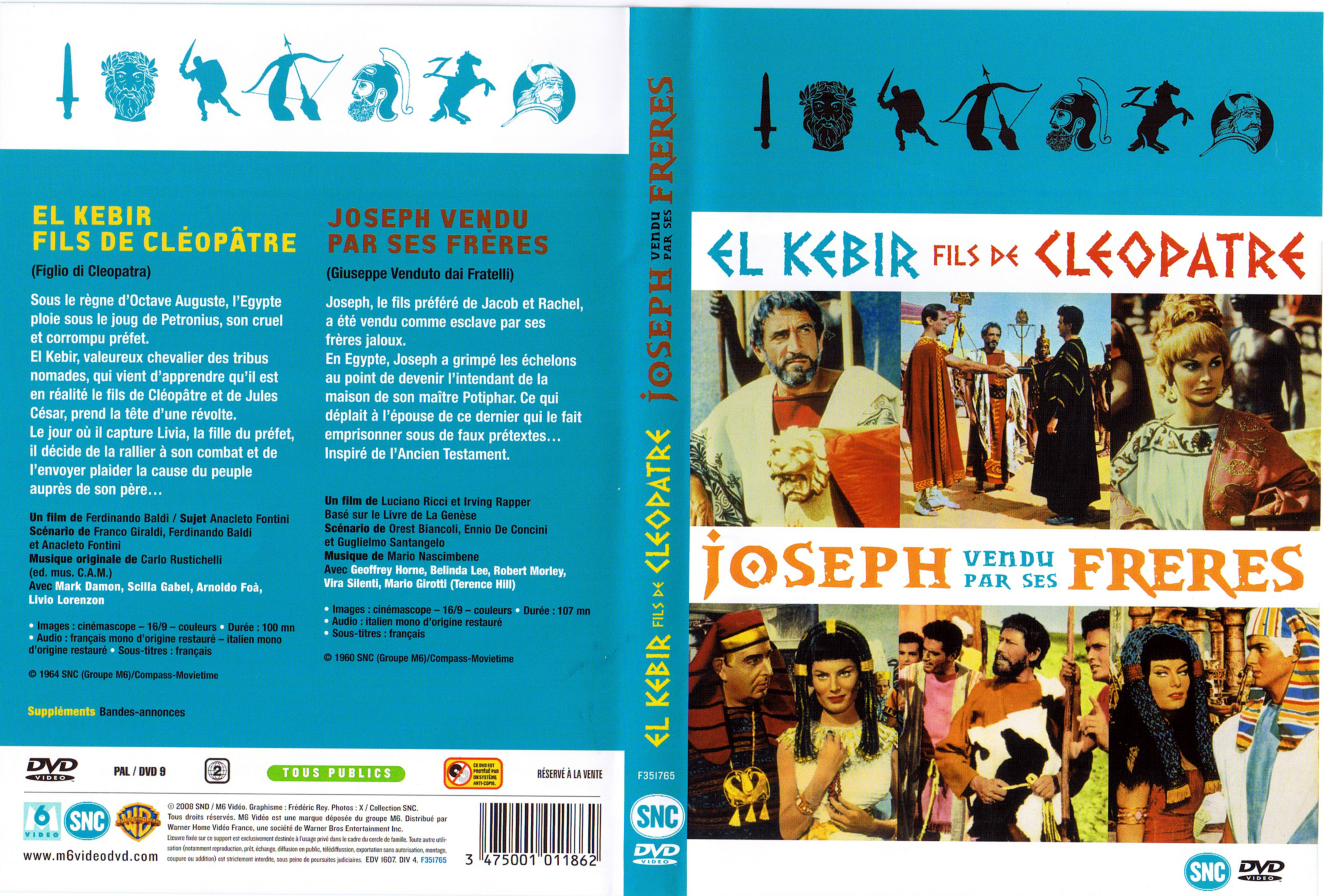 Jaquette DVD El Kebir fils de Clopatre - Joseph vendu par ses frres