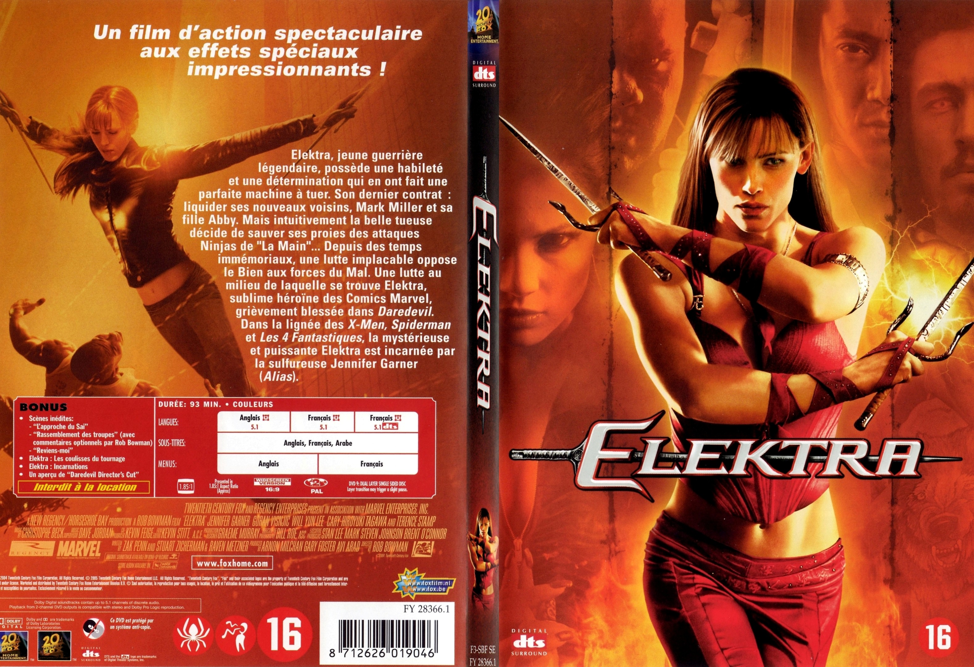 Jaquette DVD Elektra - SLIM v2