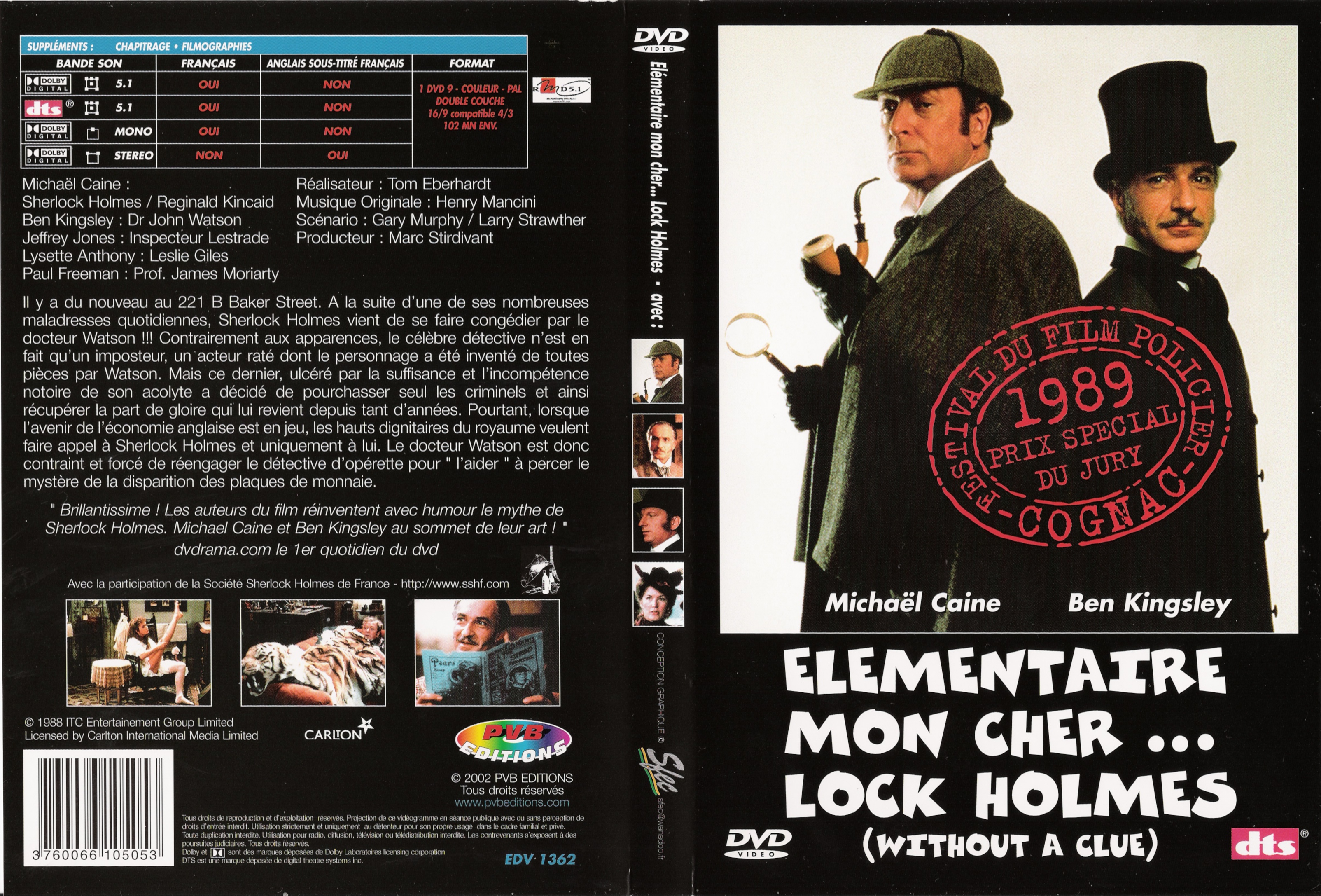 Jaquette DVD de Elementaire mon cher Lock Holmes v2 - Cinéma Passion