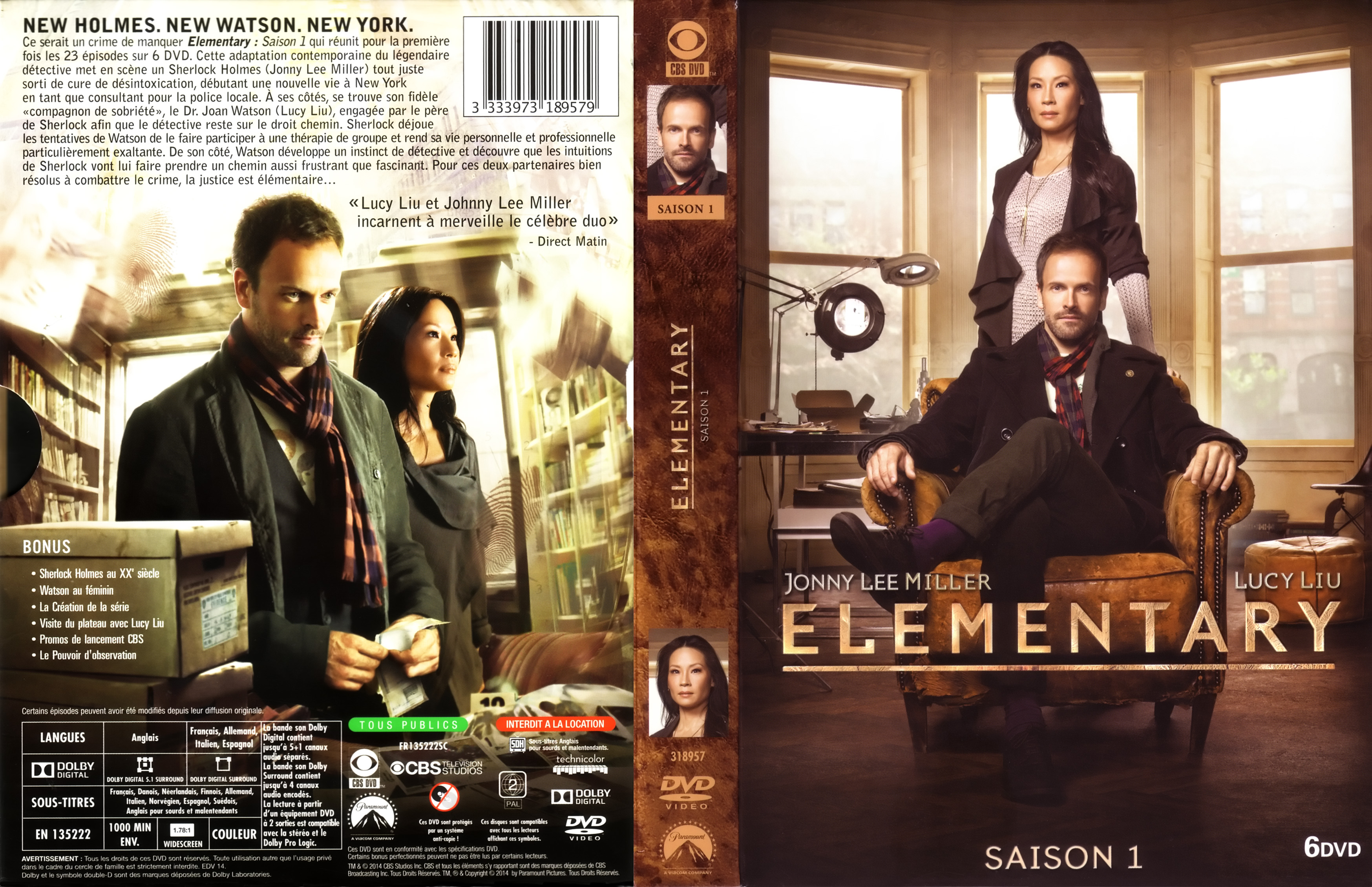 Jaquette DVD Elementary Saison 1 COFFRET