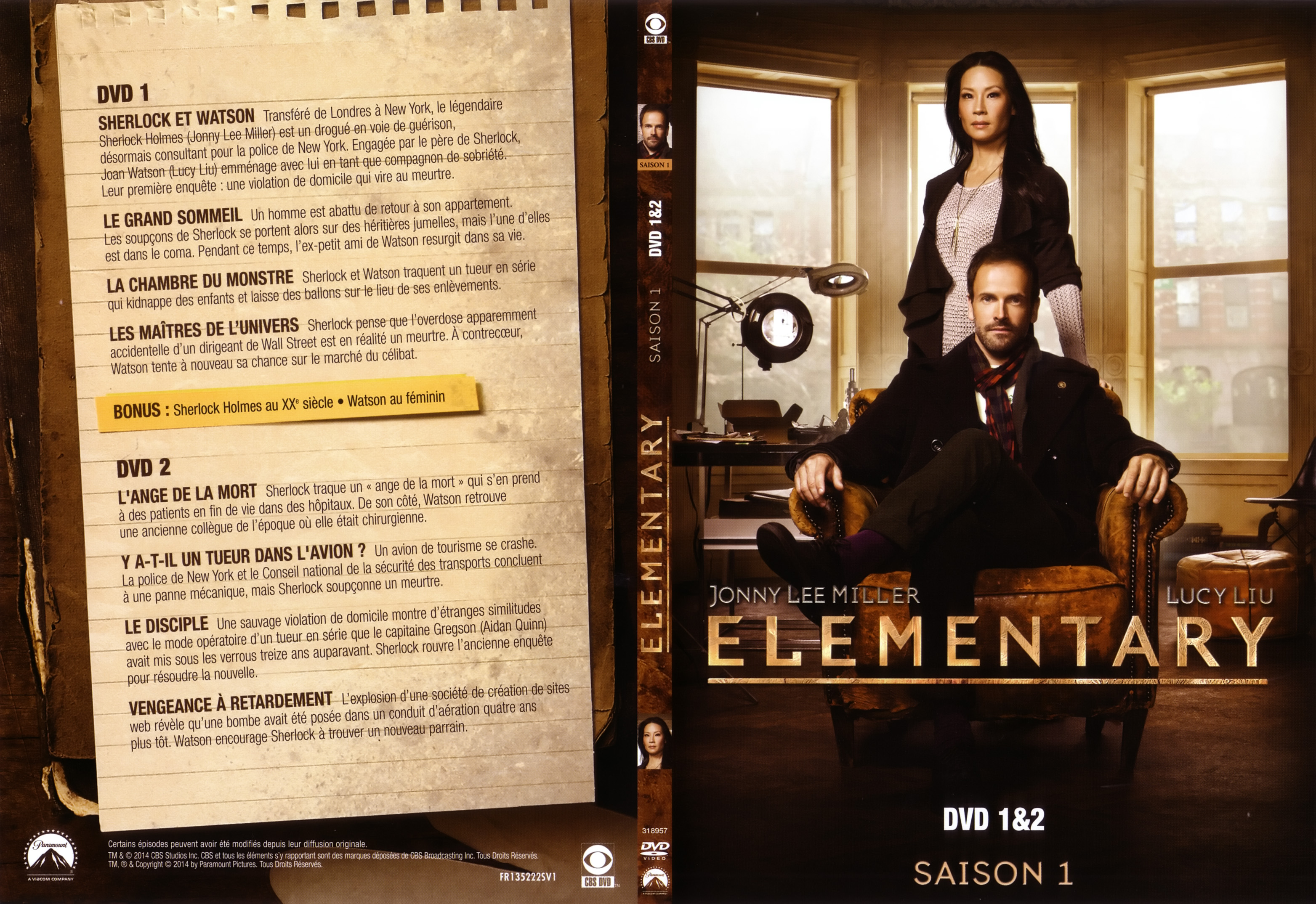 Jaquette DVD Elementary Saison 1 DVD 1