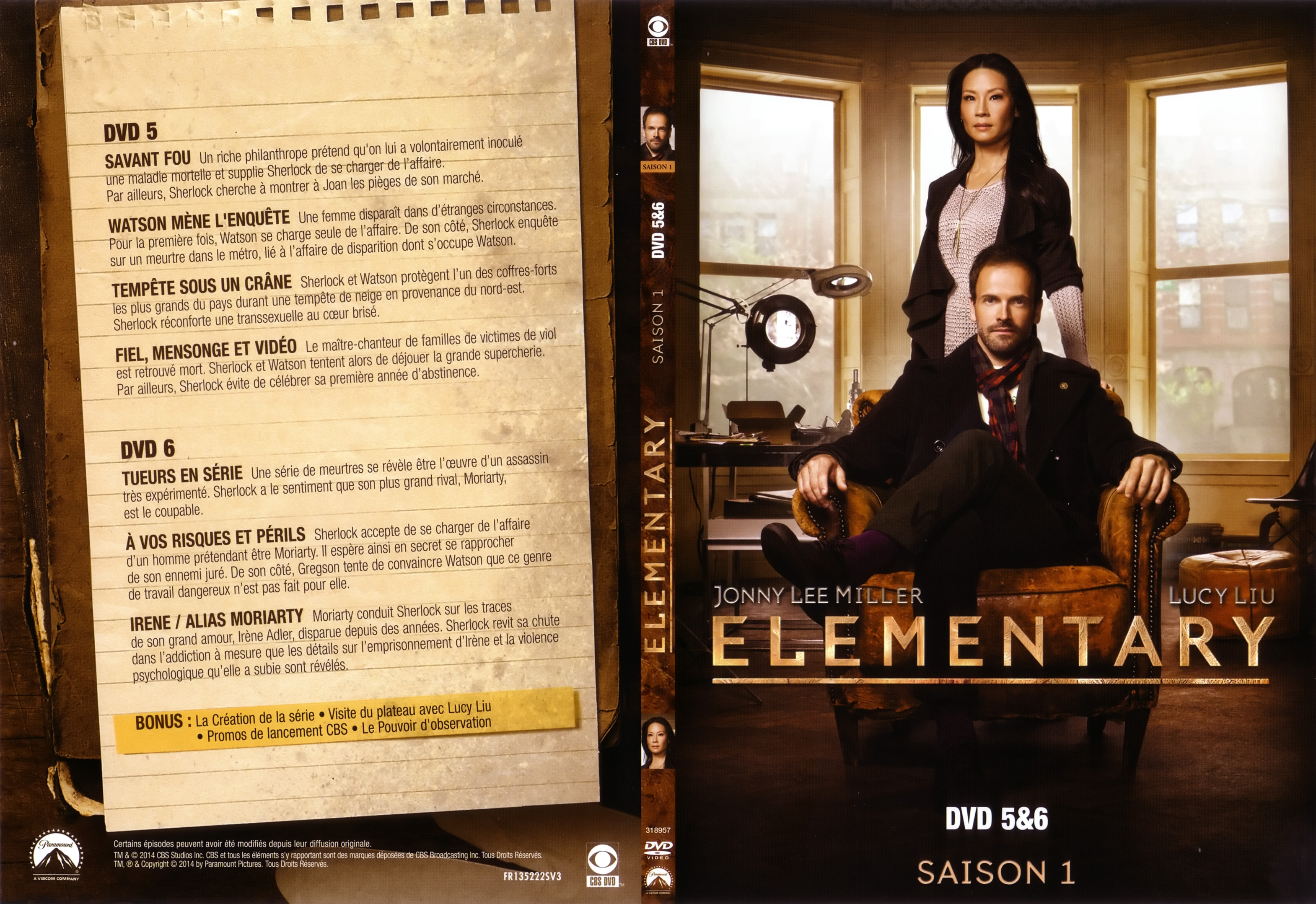 Jaquette DVD Elementary Saison 1 DVD 3