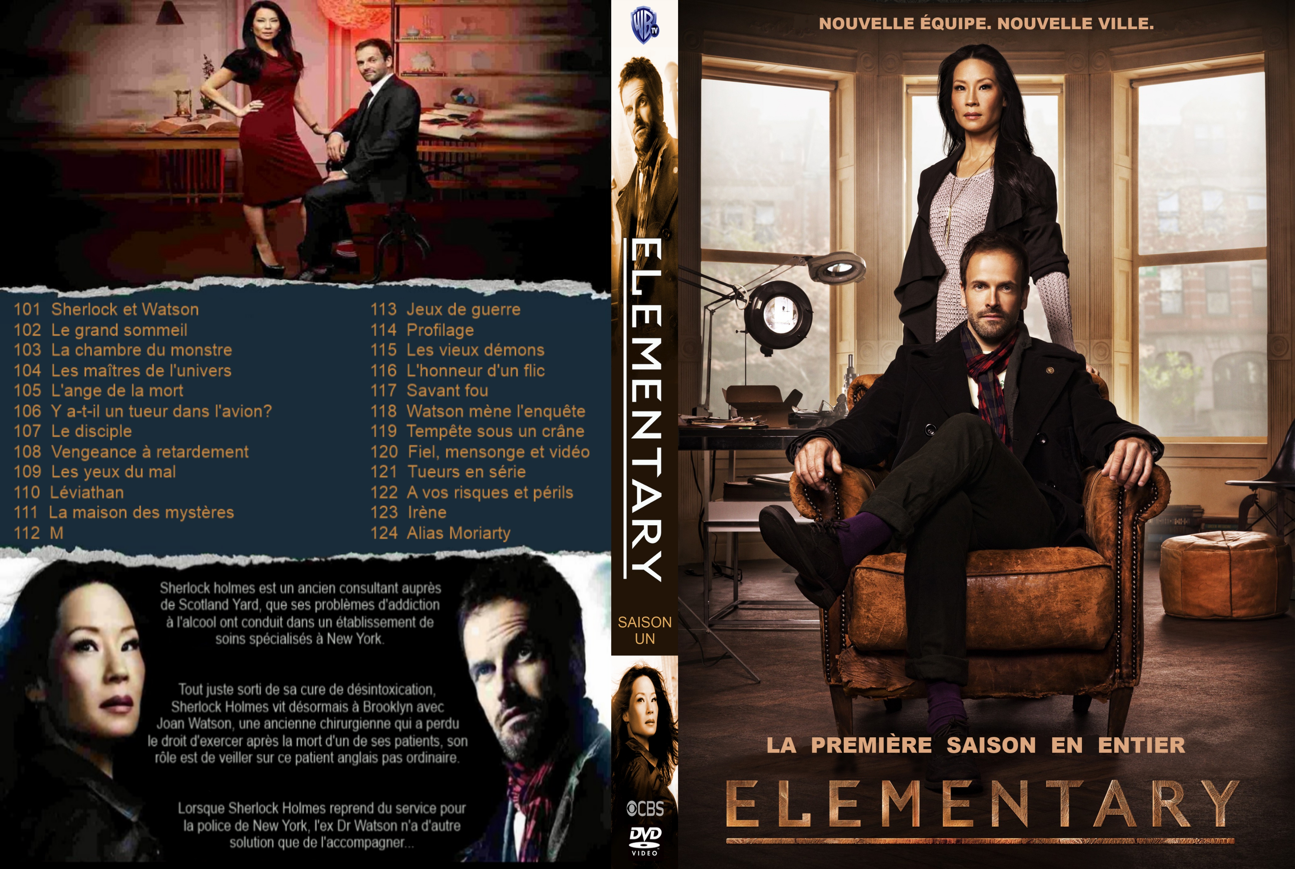 Jaquette DVD Elementary Saison 1 custom