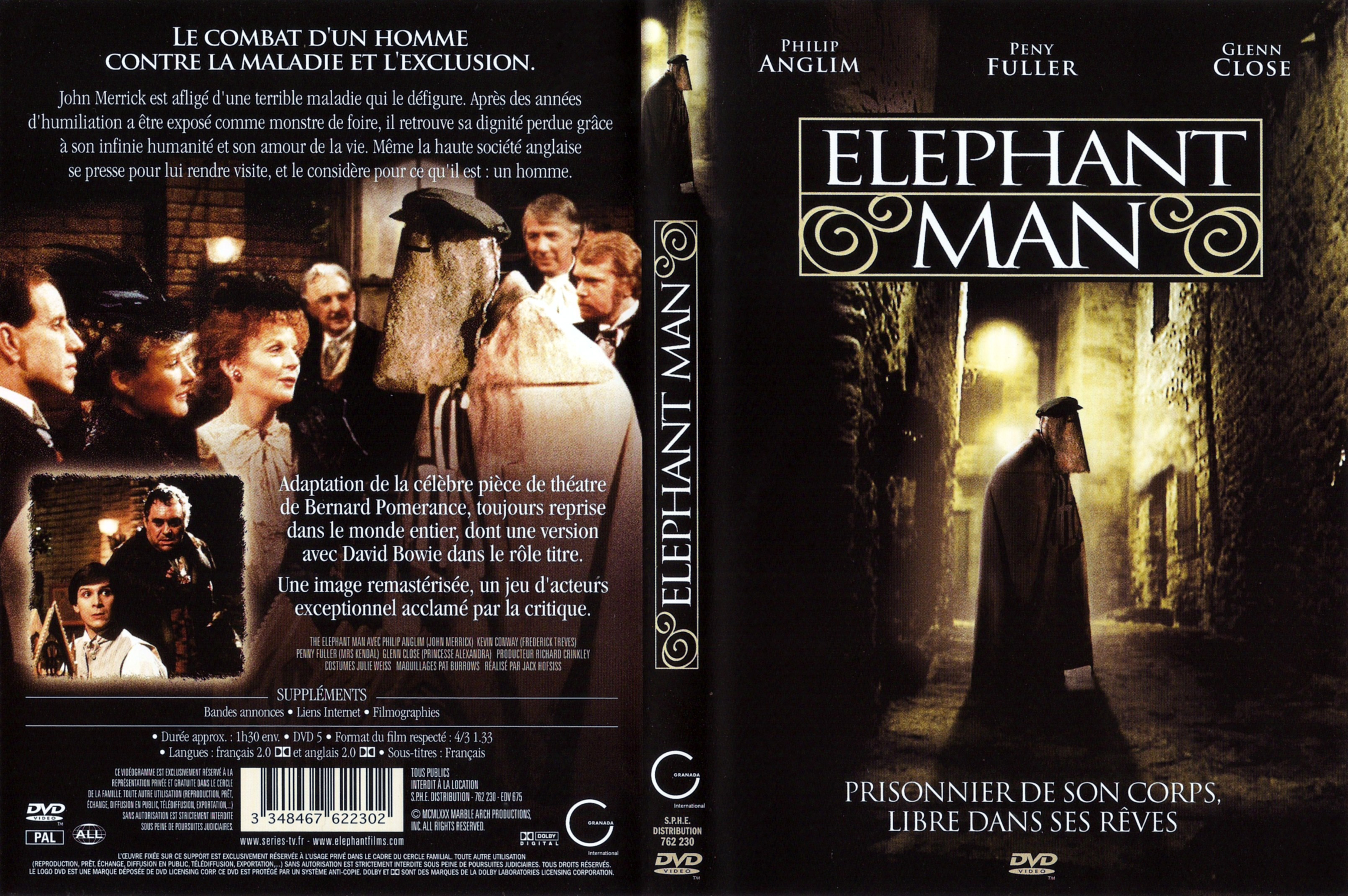 Jaquette DVD Elephant Man (1982)