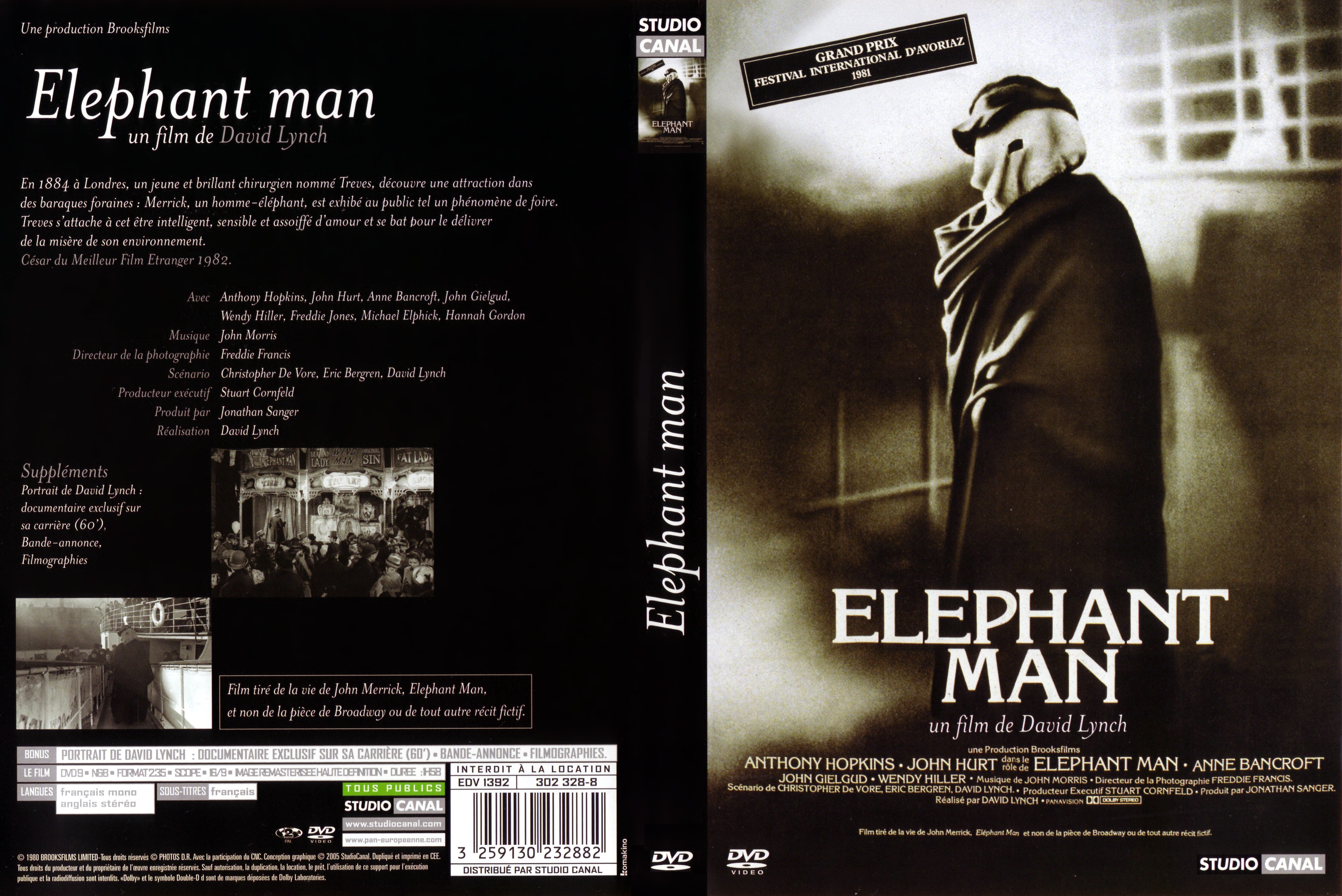 Jaquette DVD Elephant man v3