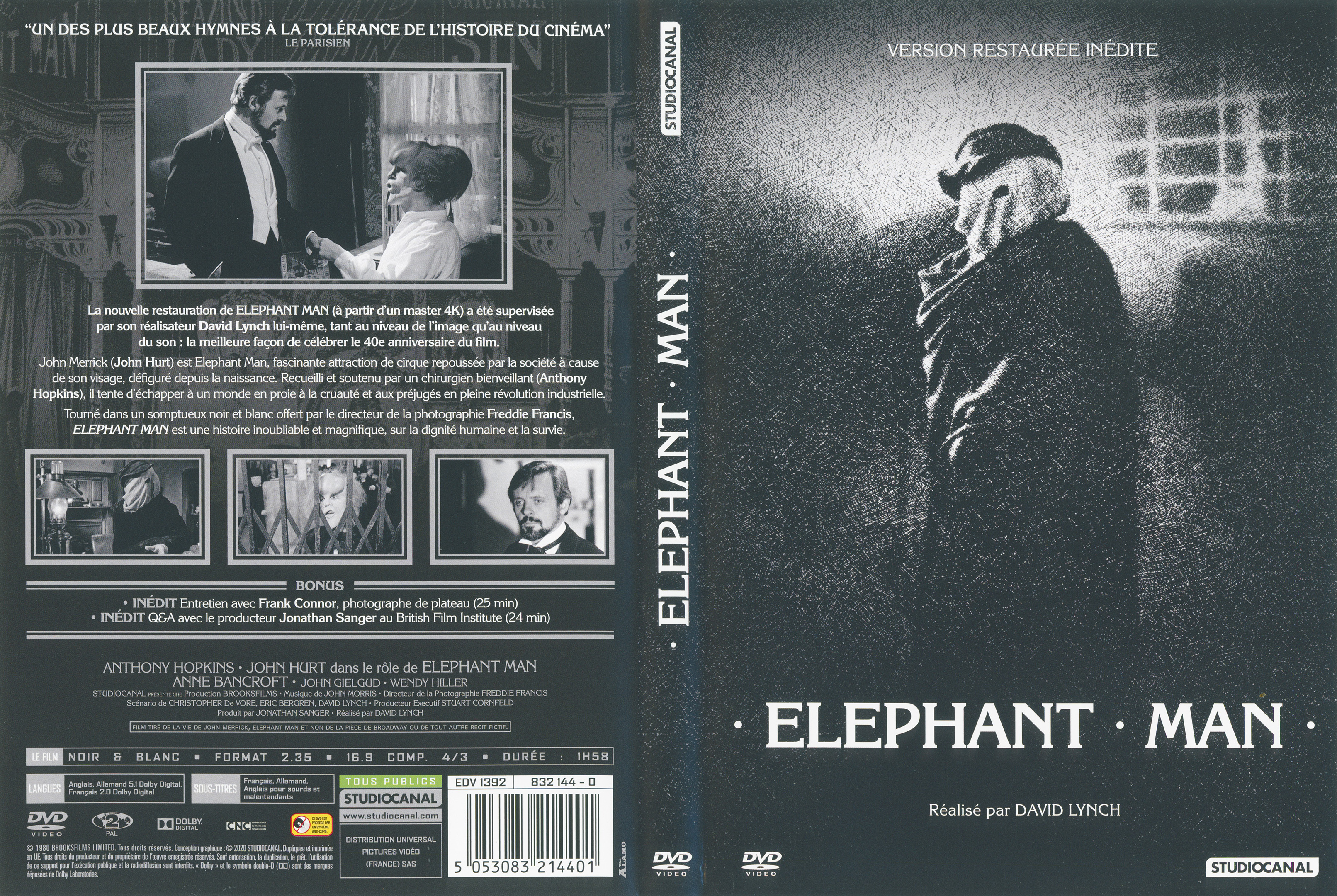Jaquette DVD Elephant man v4