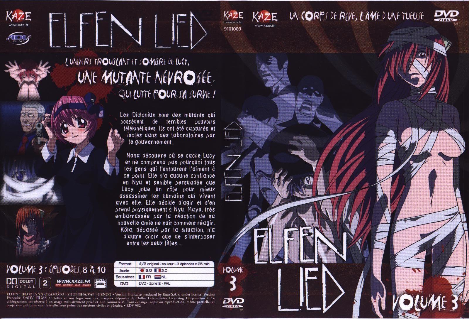 Jaquette DVD Elfen lied vol 3