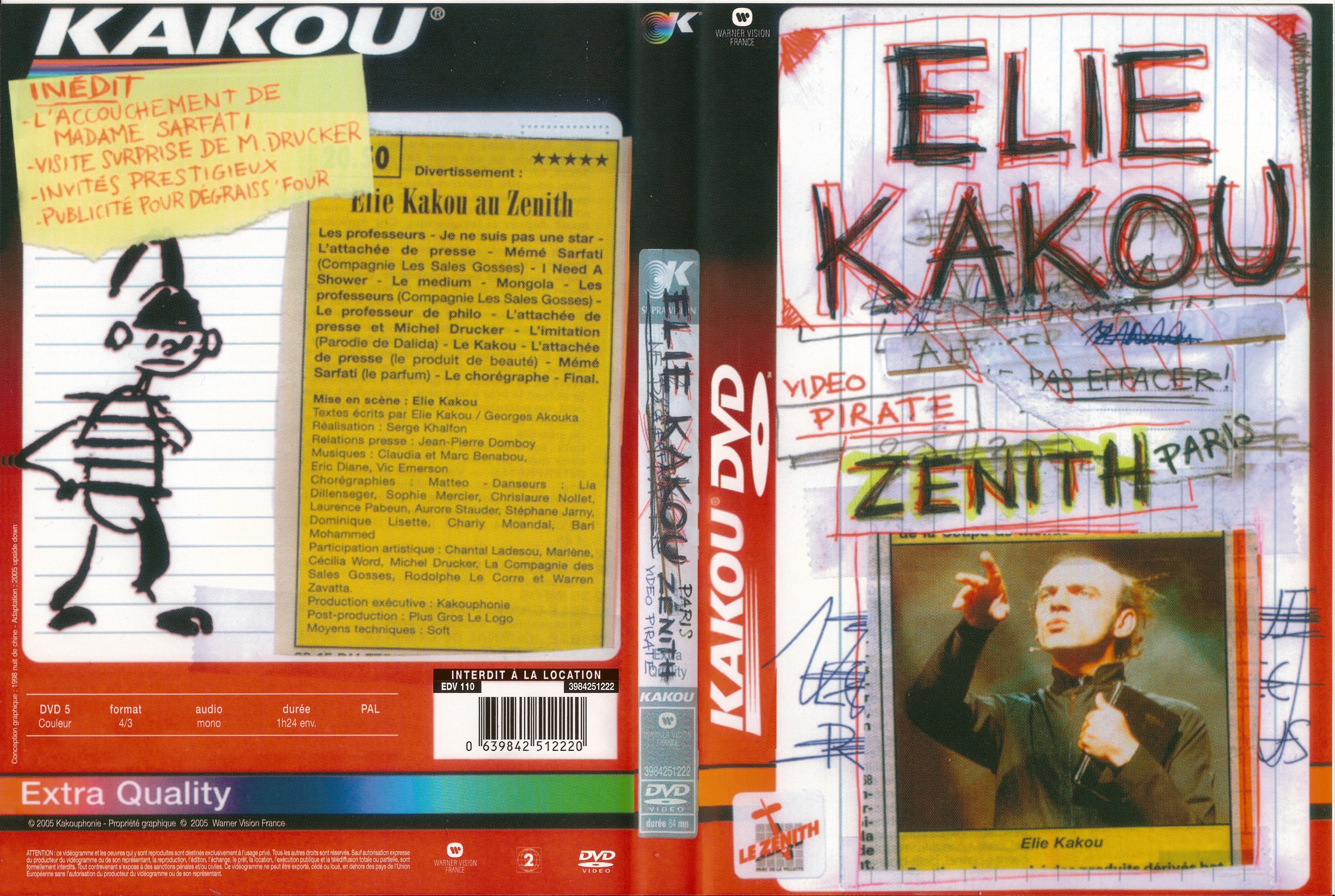 Jaquette DVD Elie Kakou au Zenith