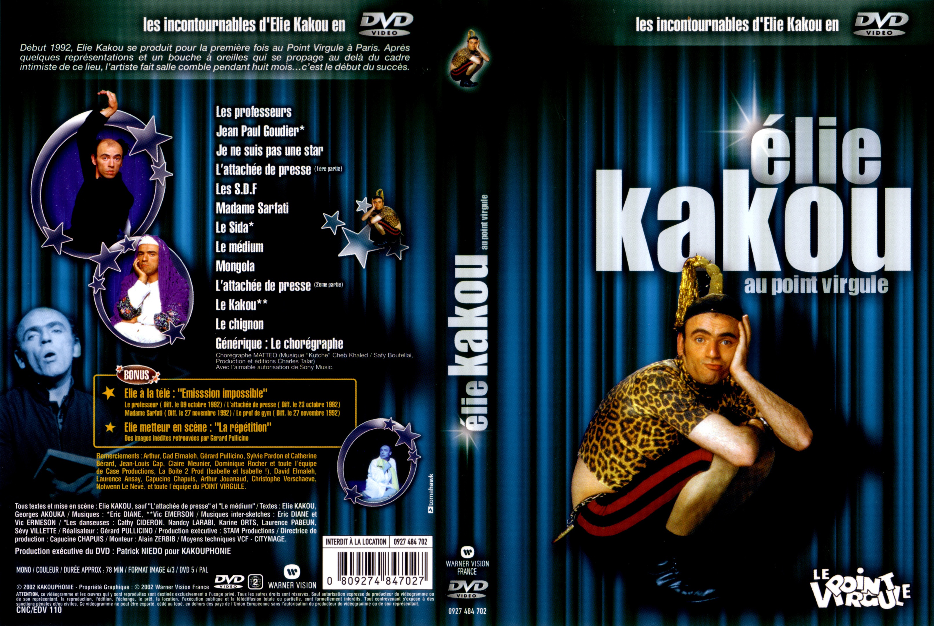 Jaquette DVD Elie Kakou au point virgule