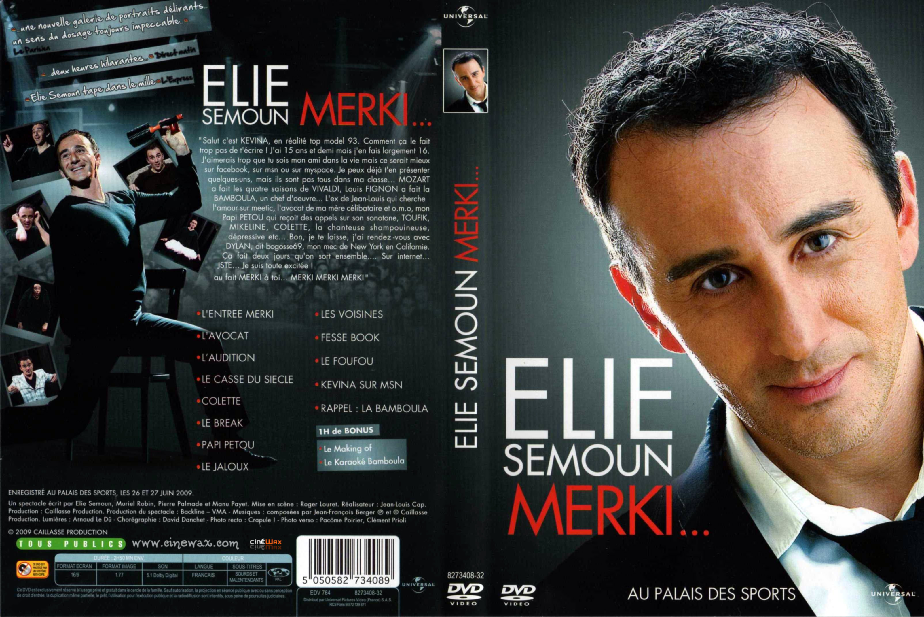Jaquette DVD Elie Semoun - Merki