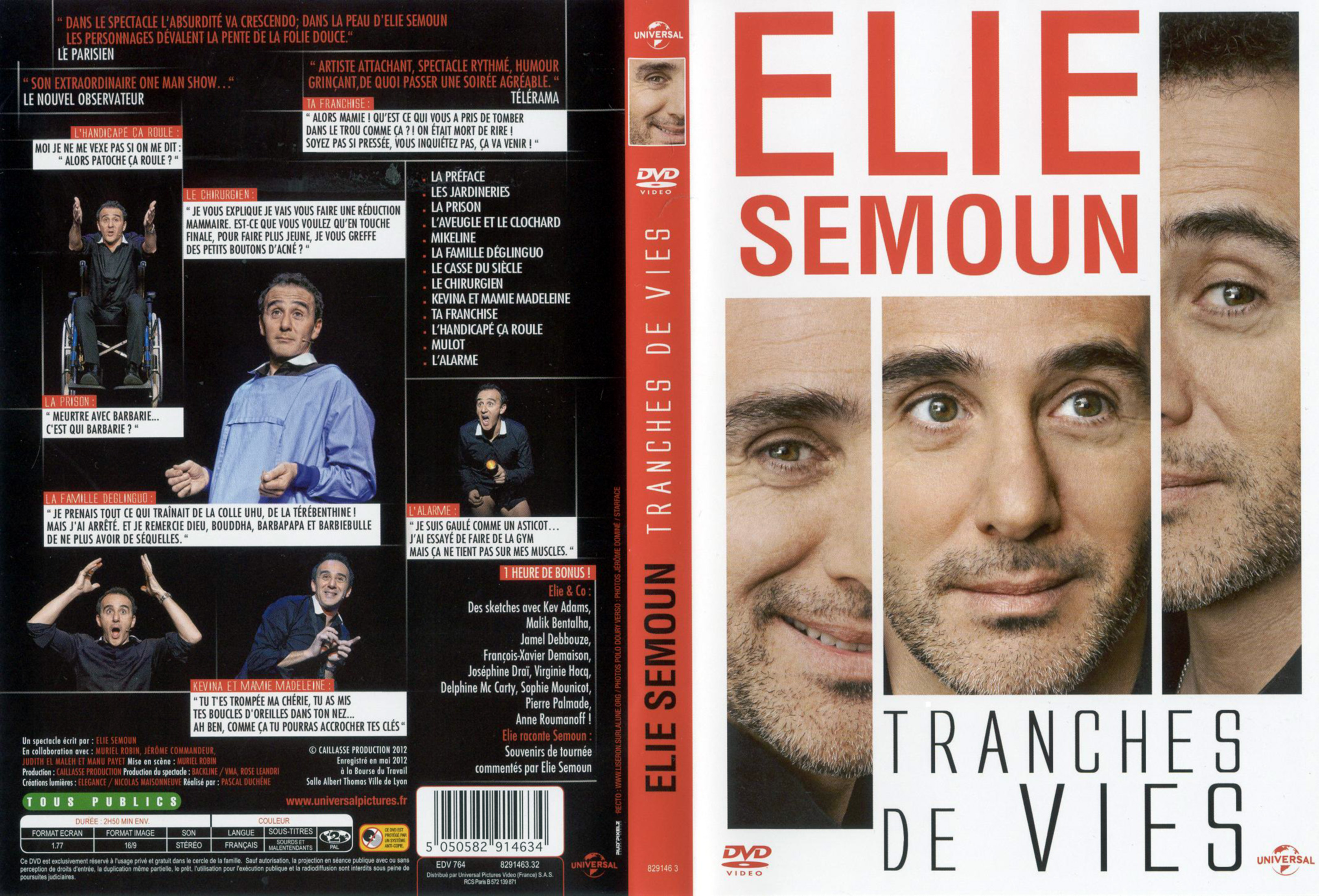 Jaquette DVD Elie Semoun - Tranche de vie