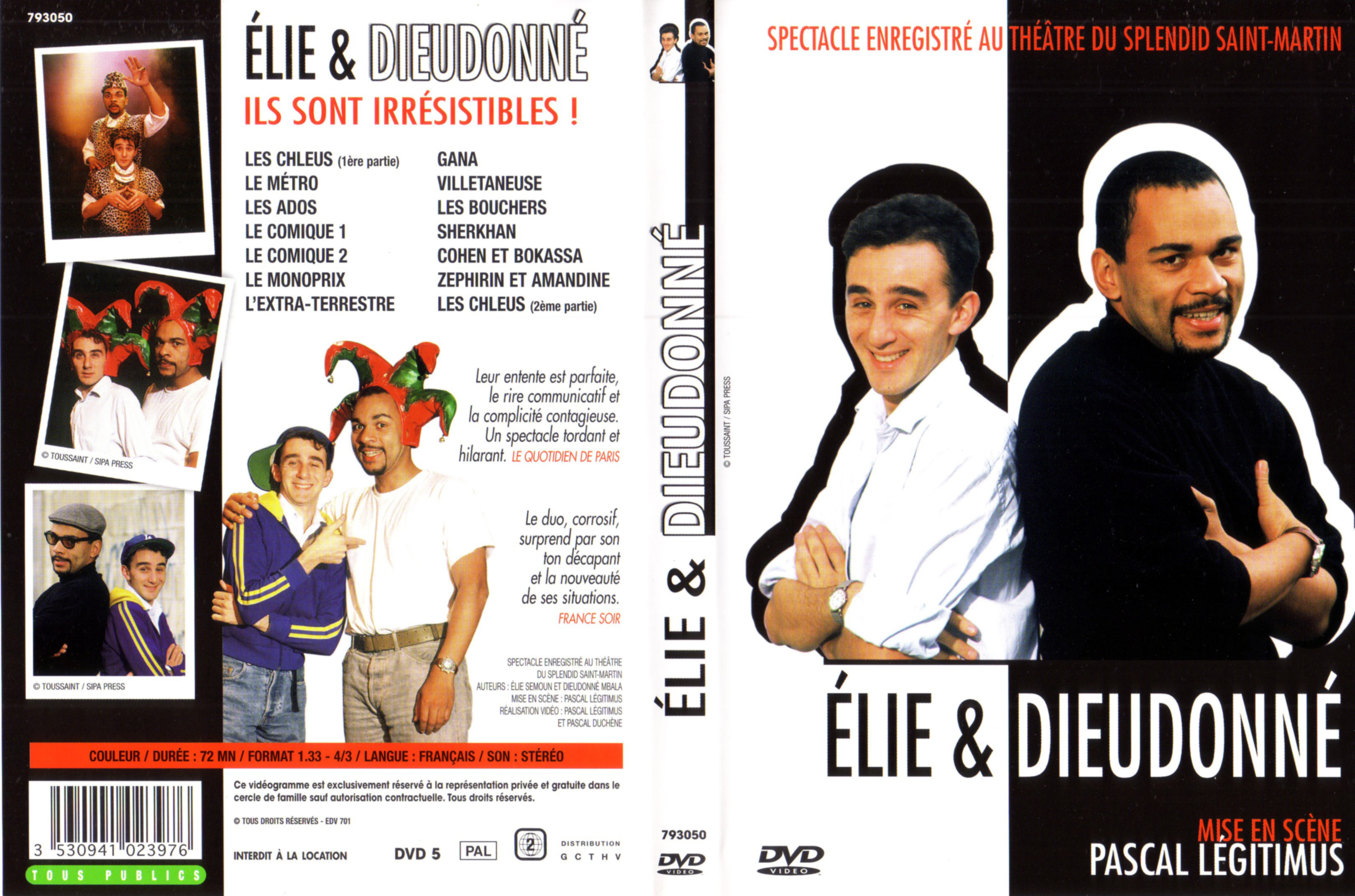Jaquette DVD Elie et Dieudonn
