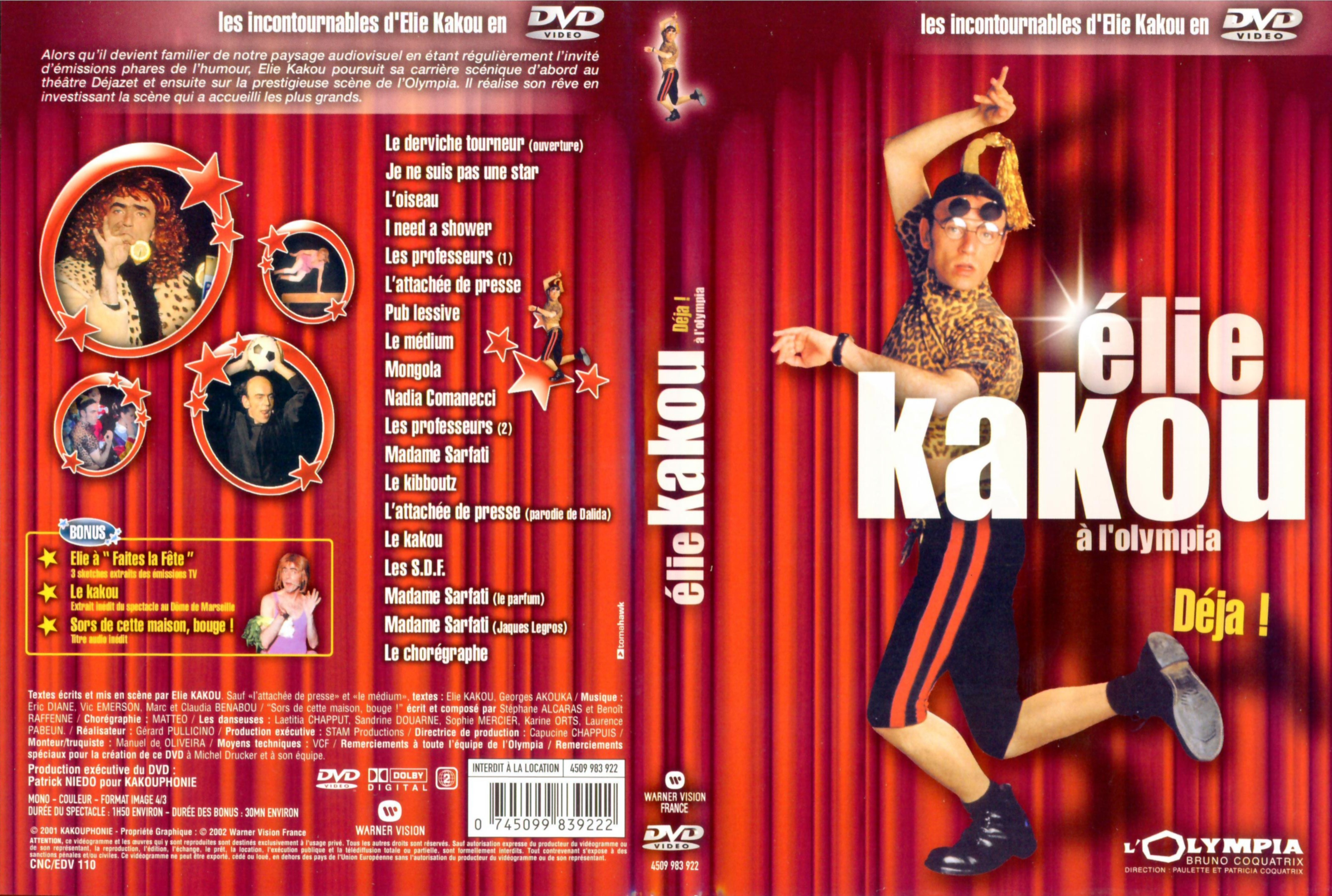 Jaquette DVD Elie kakou  l