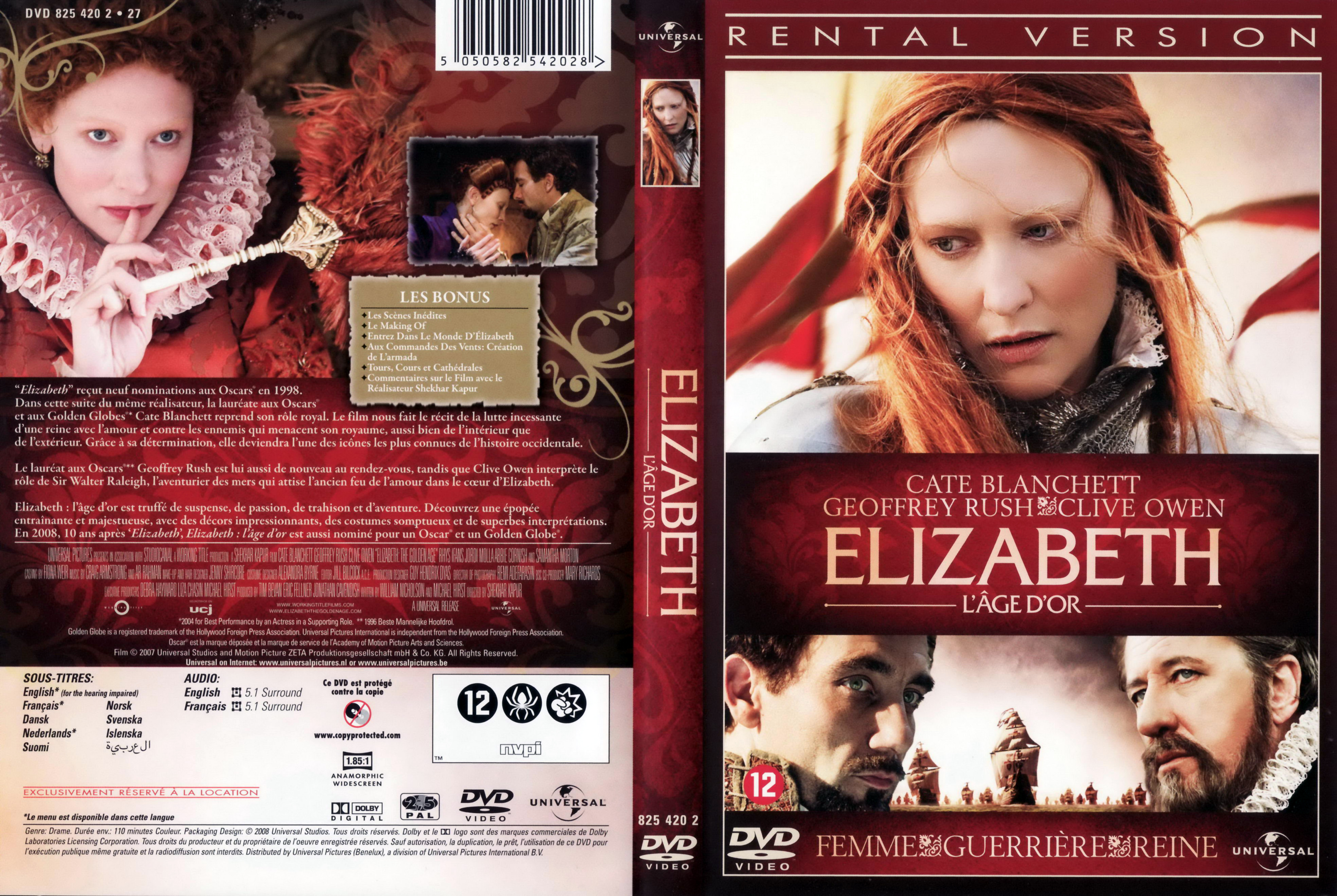 Jaquette DVD Elizabeth l