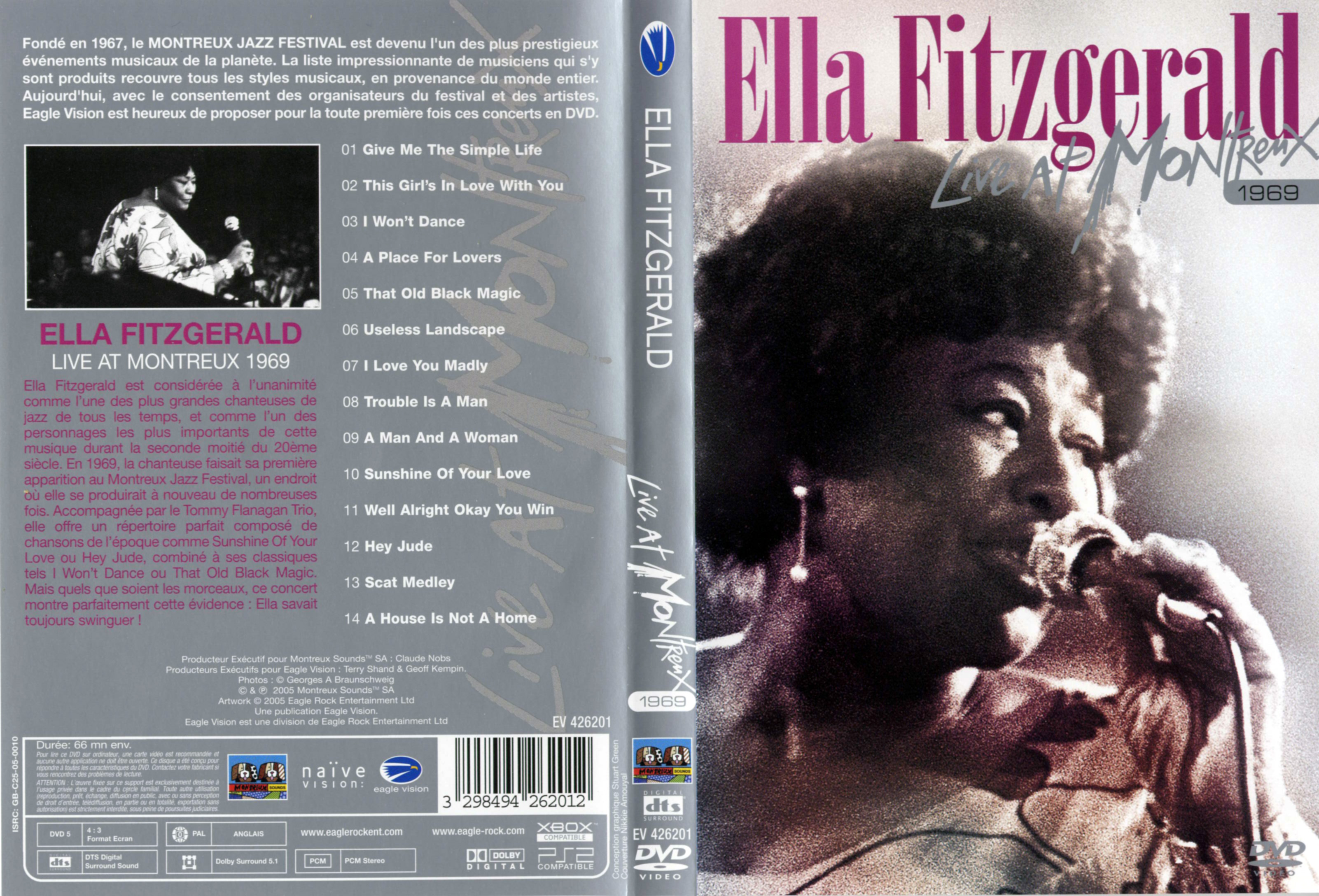 Jaquette DVD Ella Fitzgerald Live at Montreux 1969