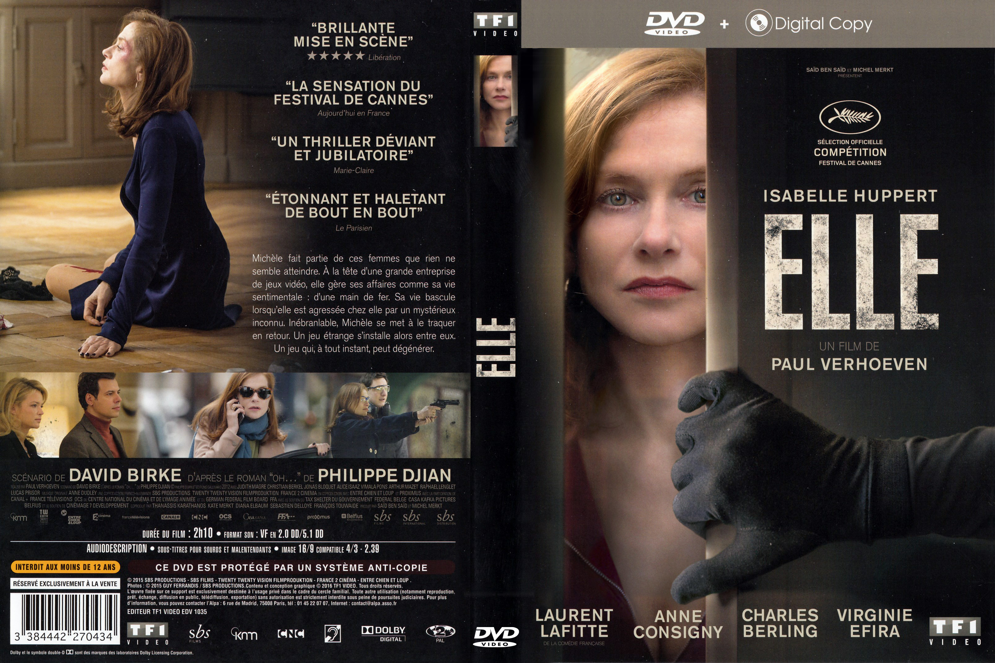 Jaquette DVD Elle (2016)