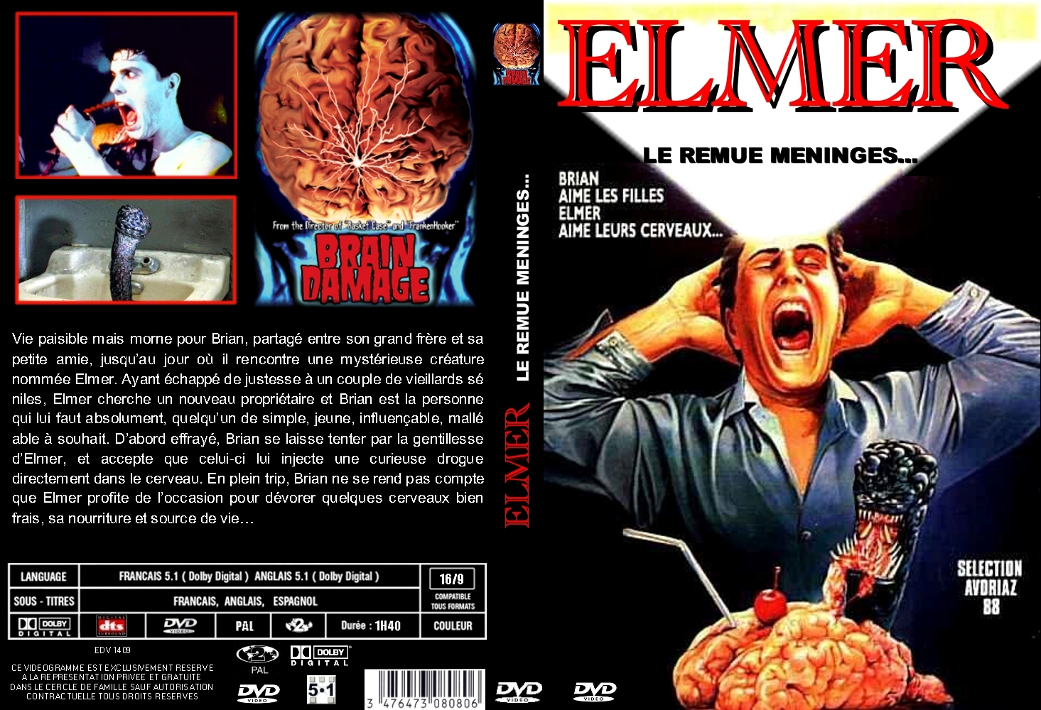 Jaquette DVD Elmer le remue mninges custom