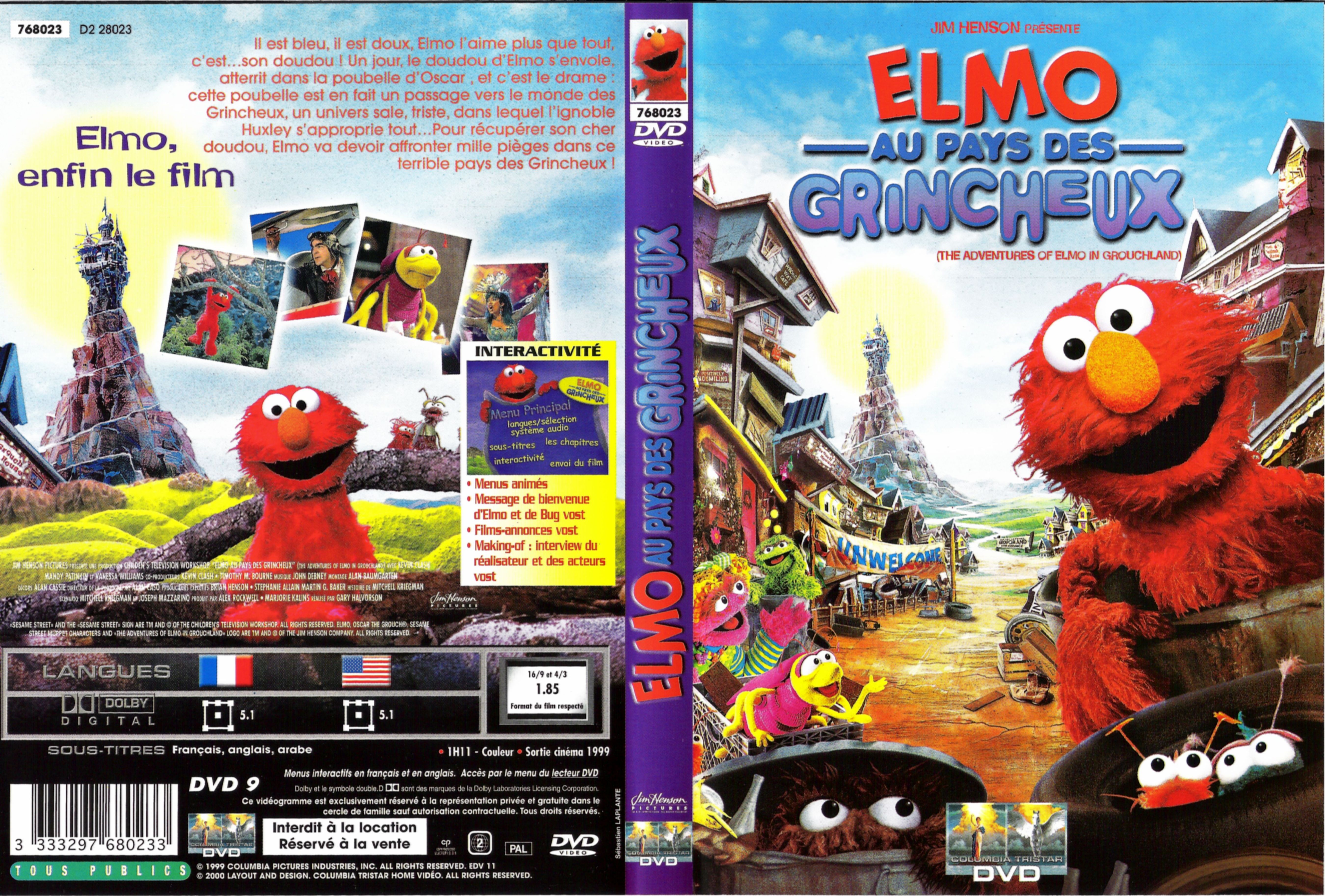 Jaquette DVD Elmo au pays des grincheux