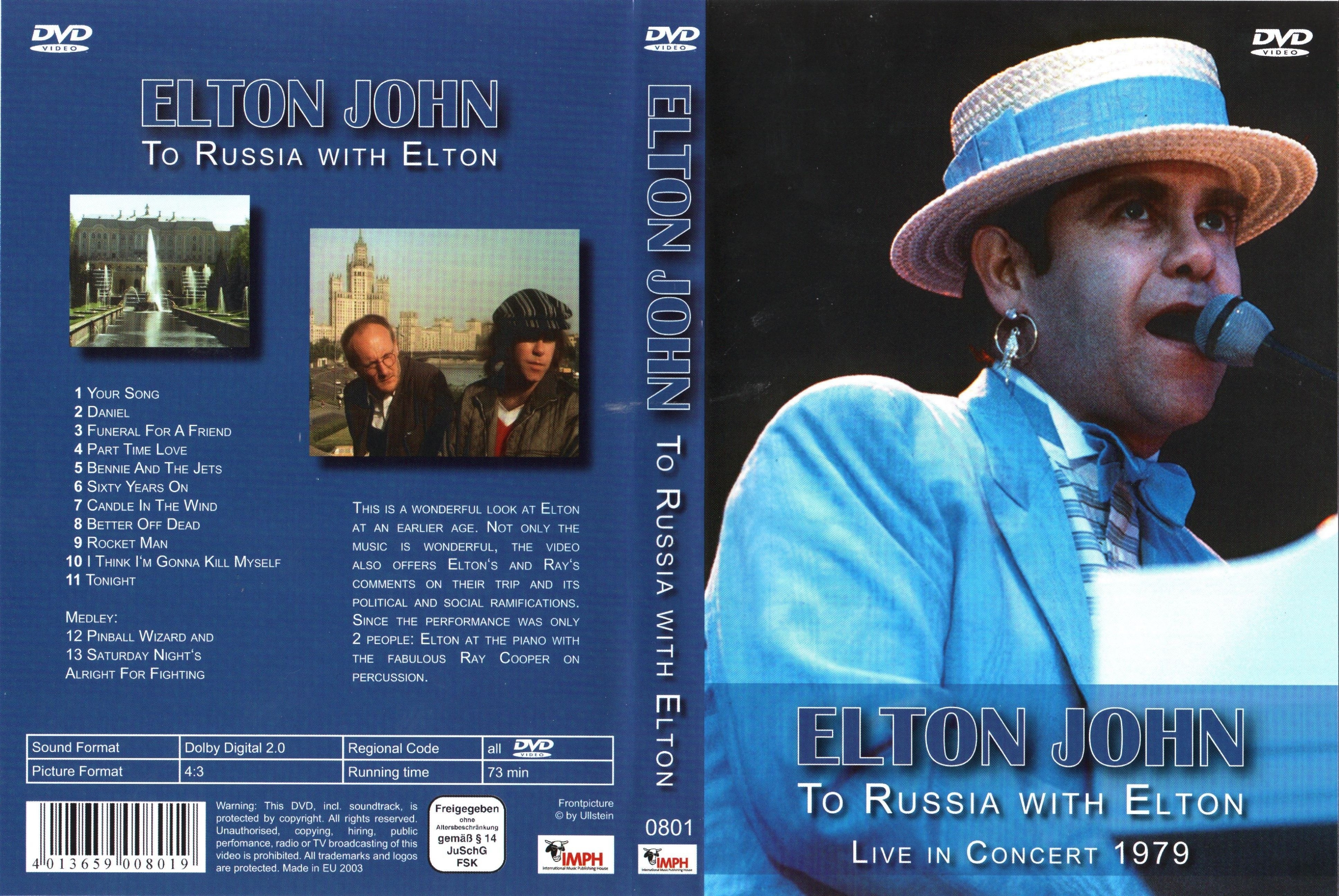 Jaquette DVD Elton John to Russia with Elton live in concert 1979