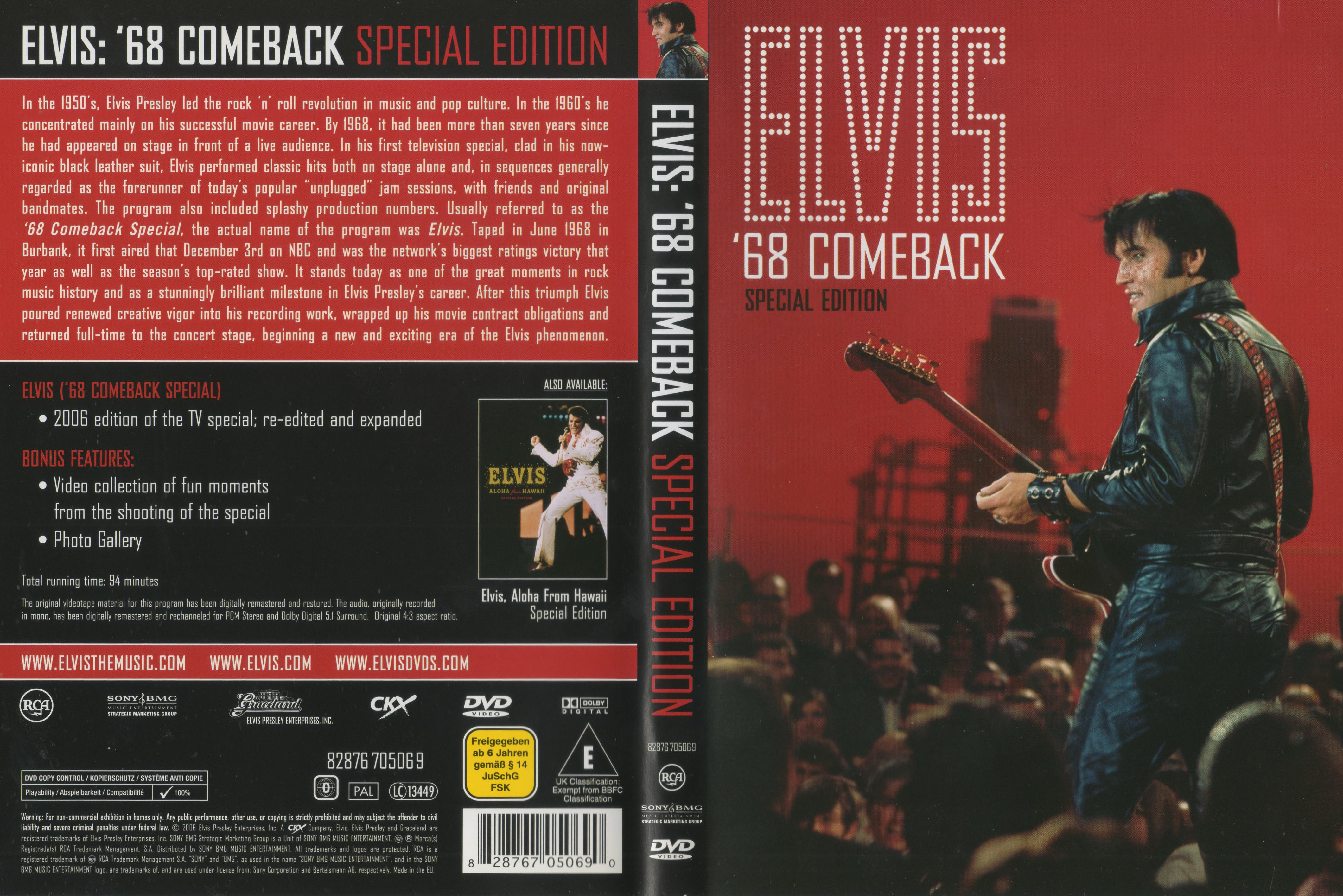 Jaquette DVD Elvis 68 Comeback