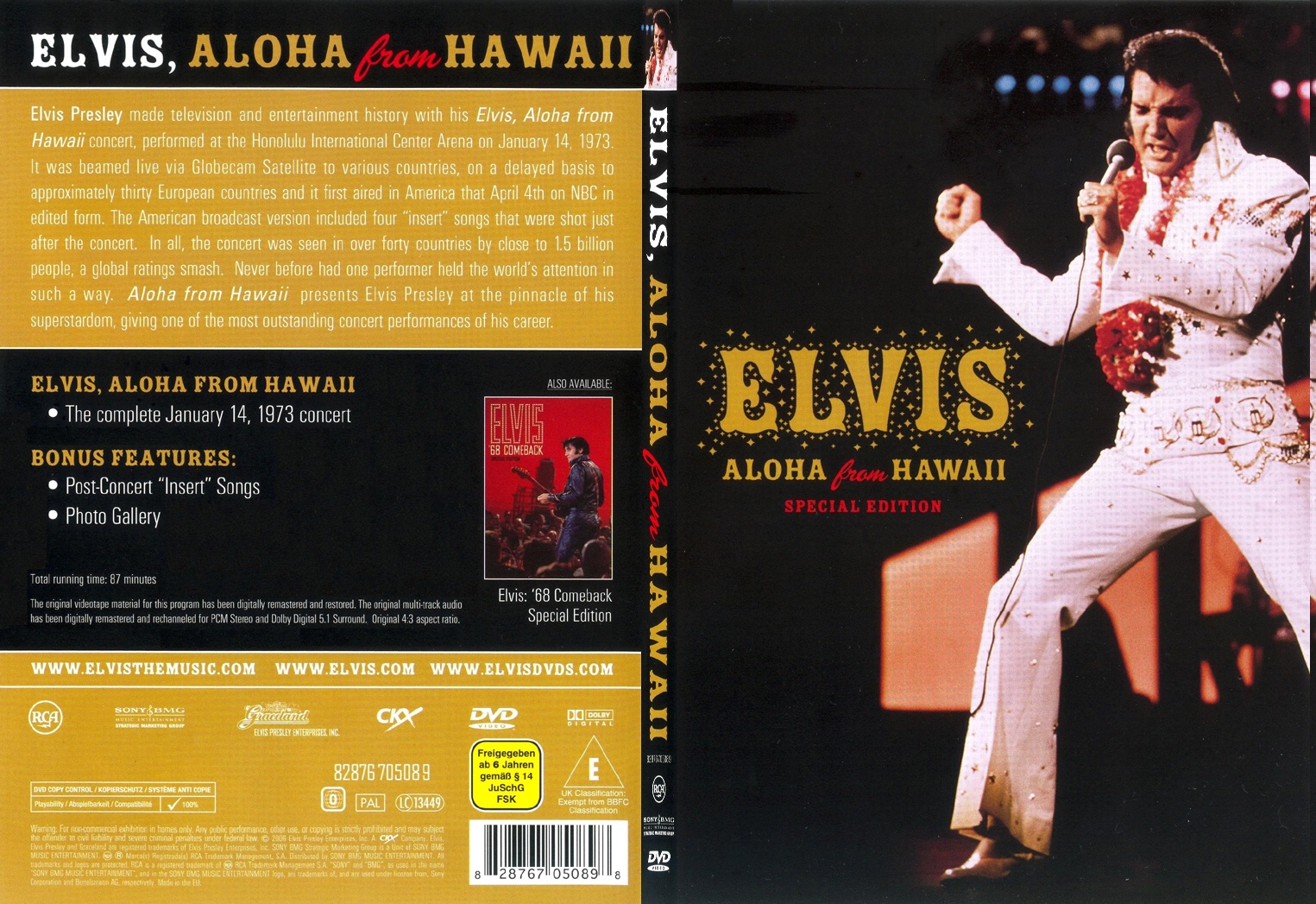 Jaquette DVD Elvis Aloha from Hawaii - SLIM